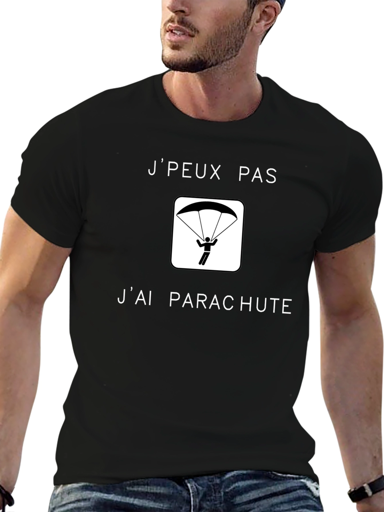 Funny French Parachute T-Shirt - Jpeux pas jai parachute