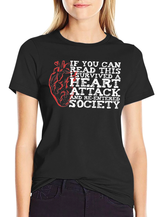 I Survived A Heart Attack T-Shirt - Novelty Graphic Tee