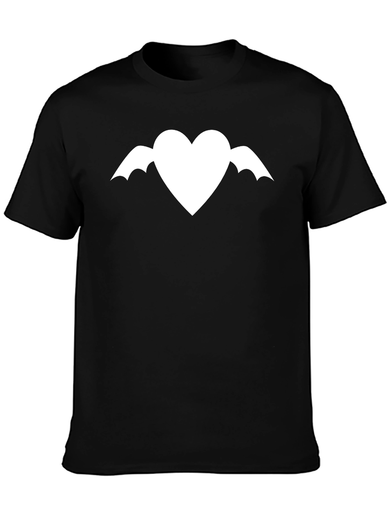 Winged Heart Graphic Tee - Modern Black T-Shirt