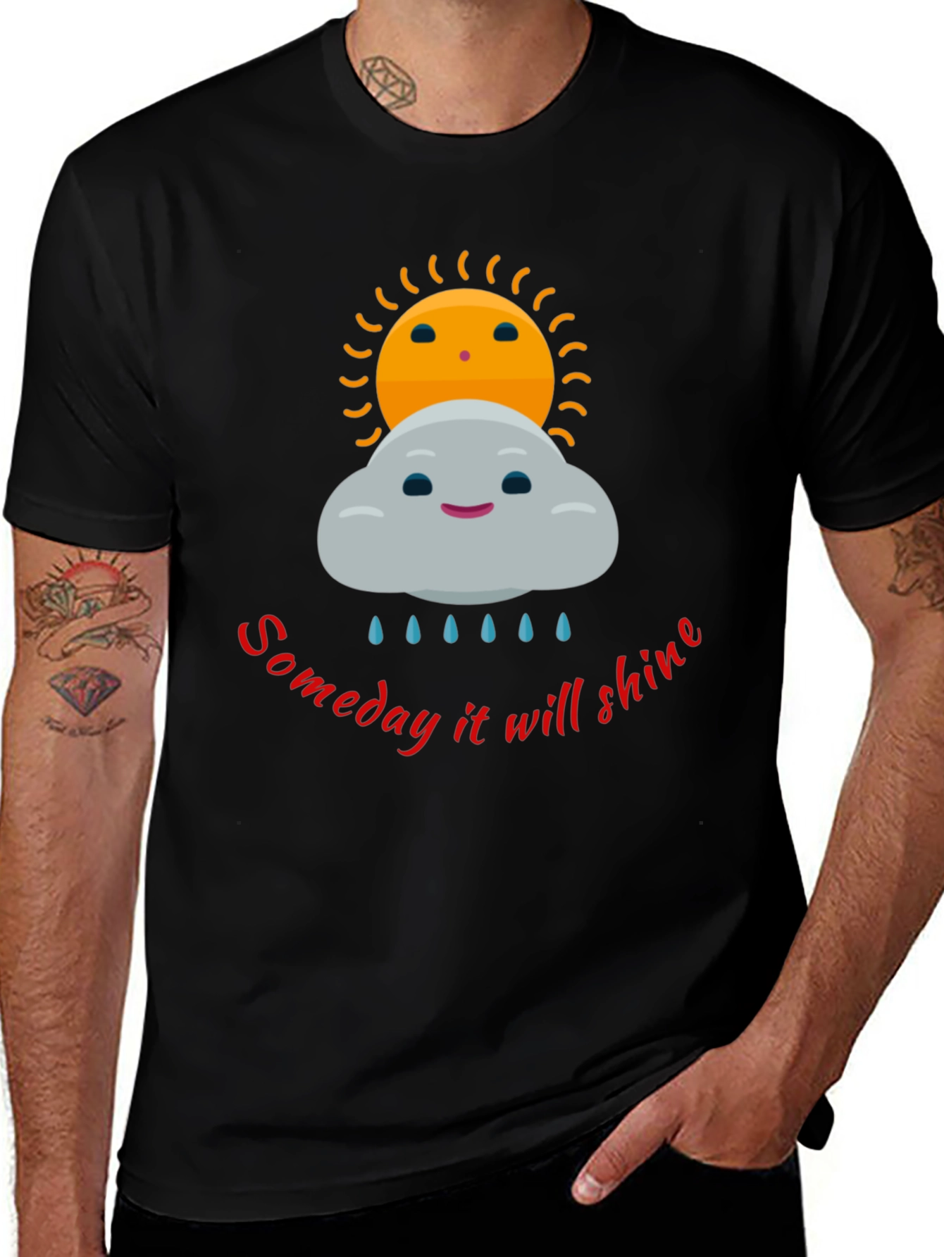 Optimistic Graphic Tee - Someday It Will Shine T-Shirt