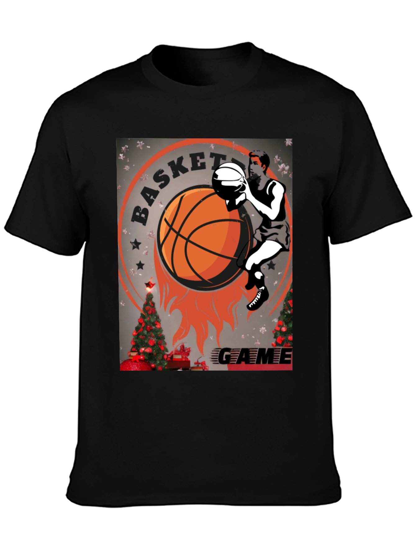 Basketball Game Christmas T-Shirt