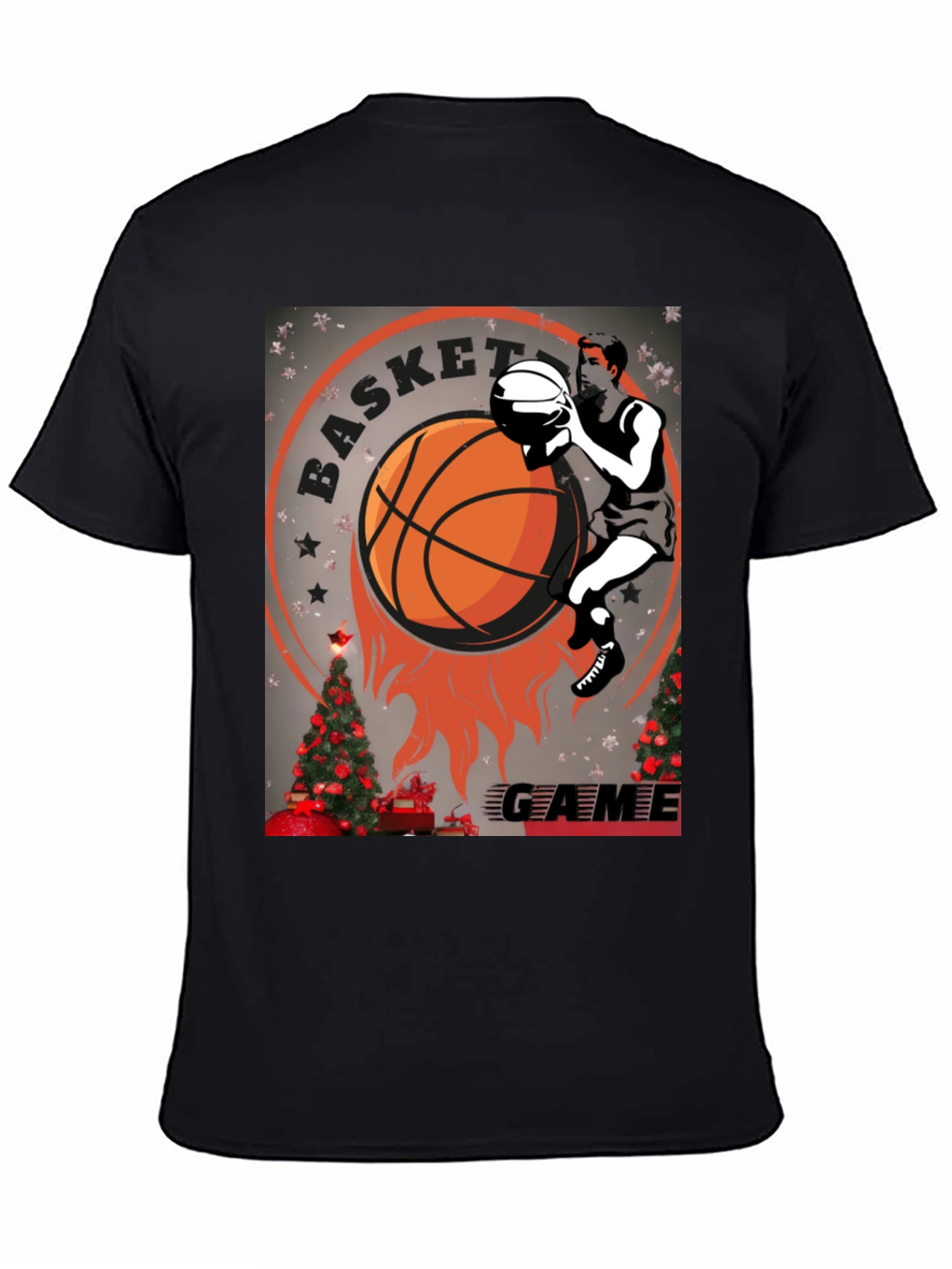 Basketball Game Christmas T-Shirt