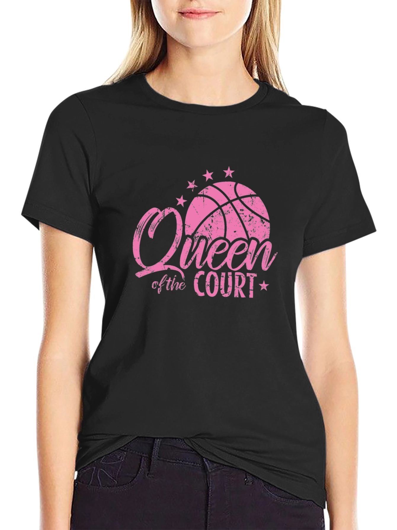 Queen of the Court Basketball T-Shirt