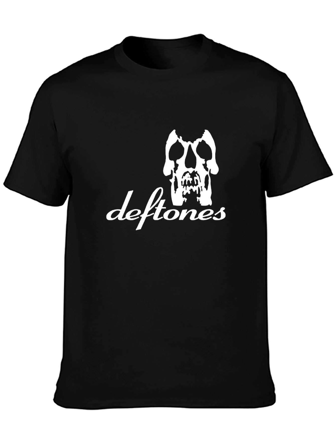 Deftones Skull Graphic Black T-Shirt