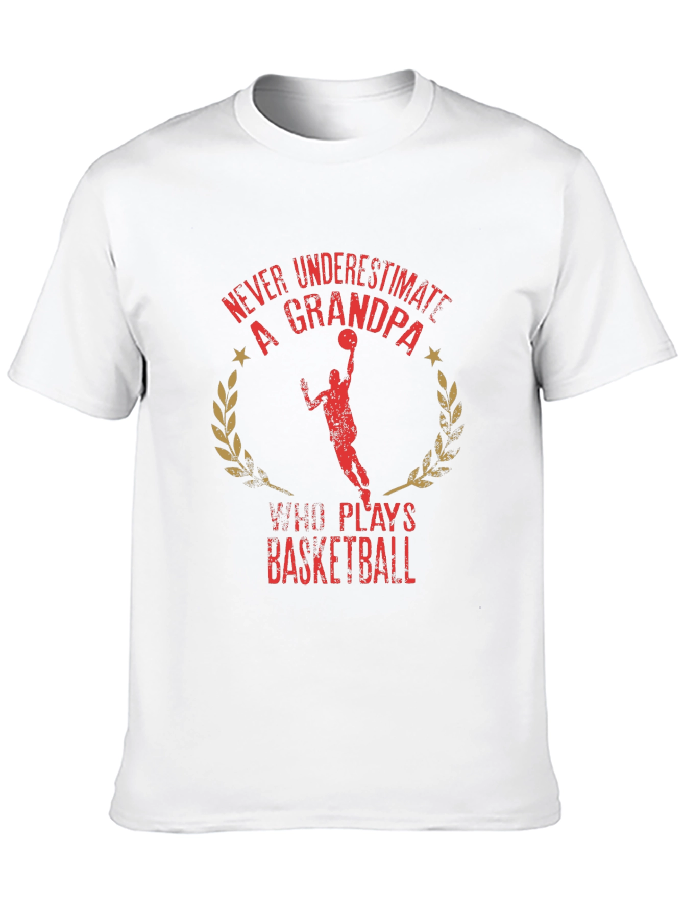 Grandpa Basketball T-Shirt - Never Underestimate!