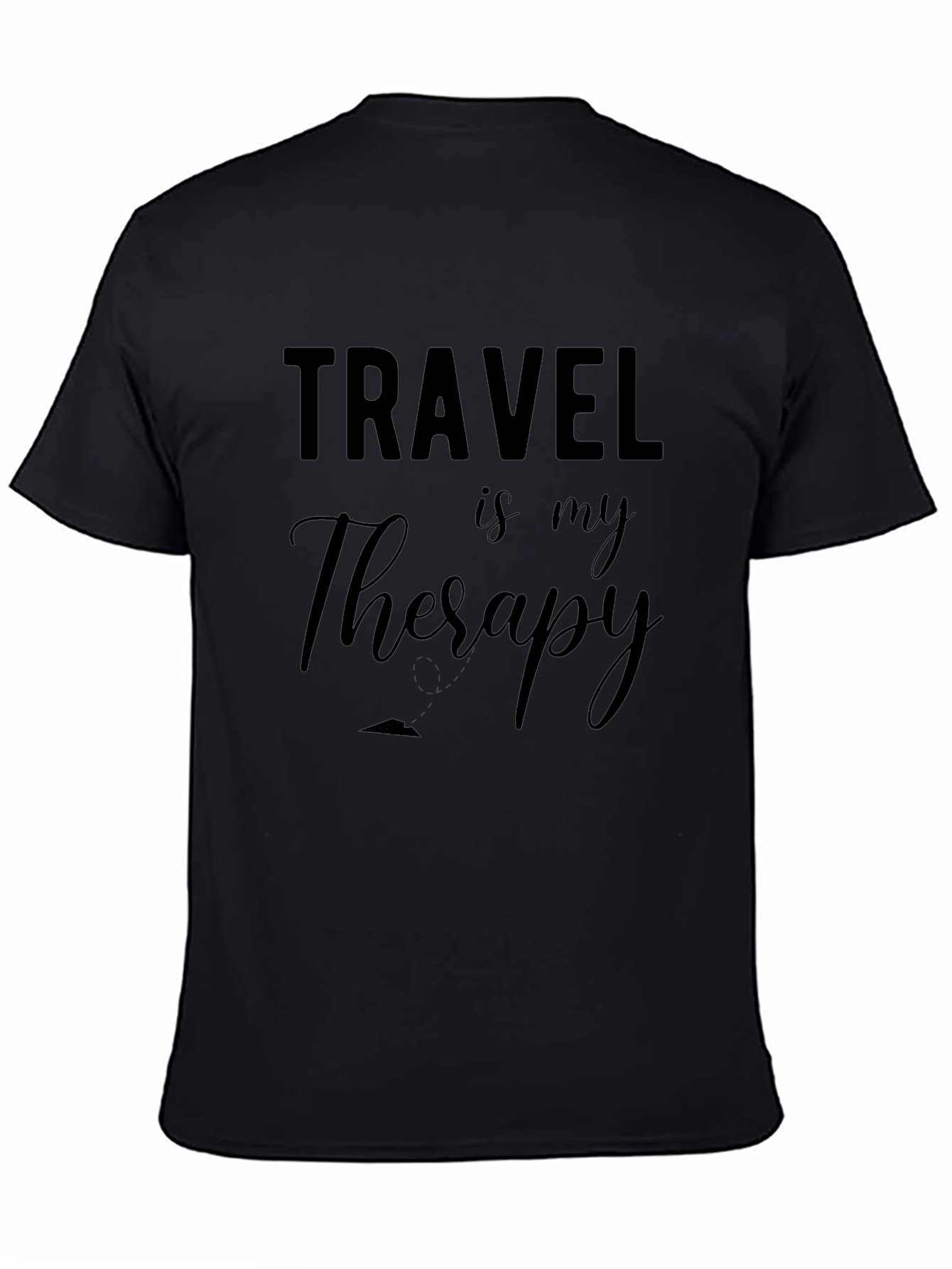 Travel is My Therapy T-Shirt - Black