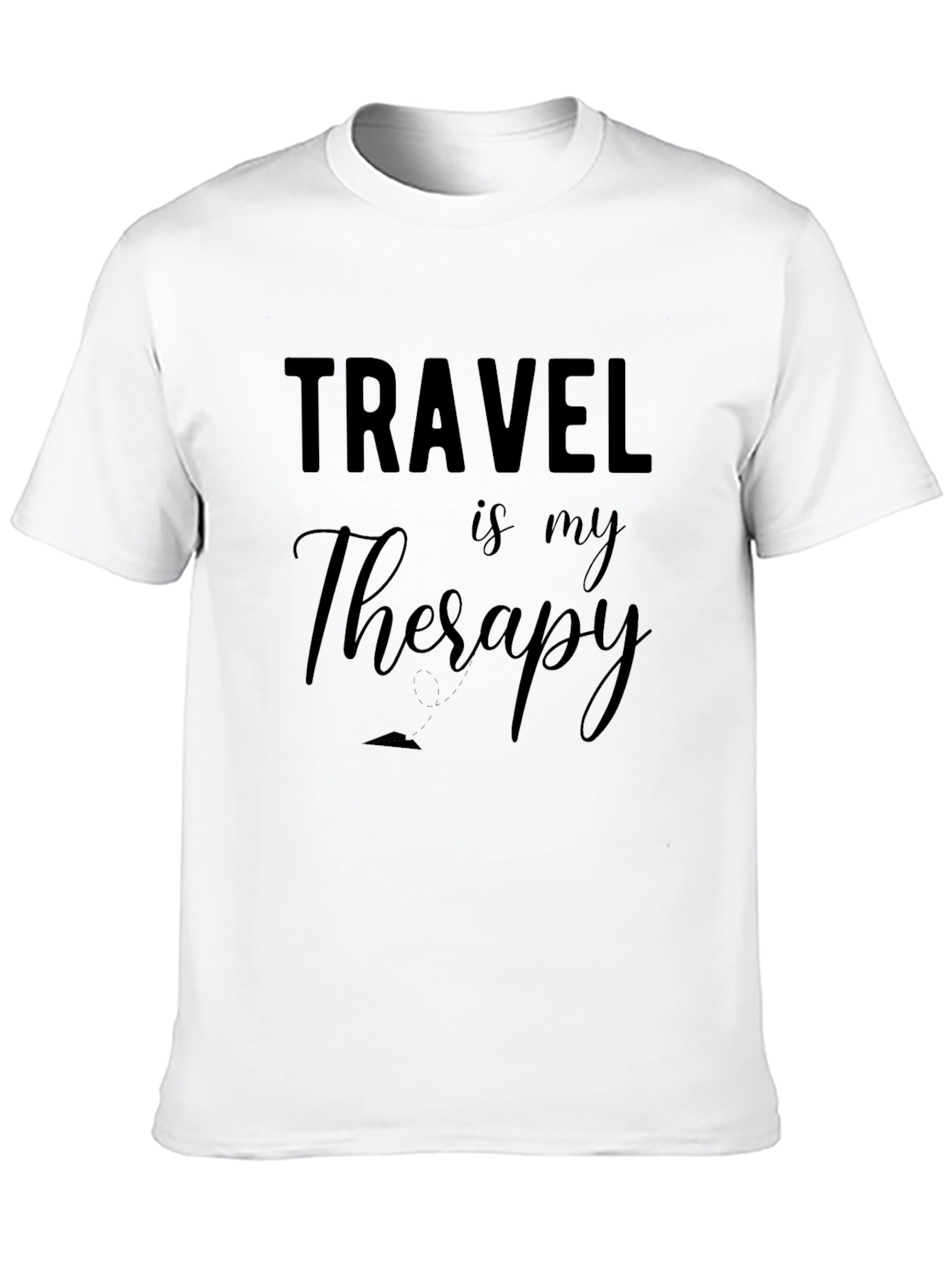 Travel is My Therapy T-Shirt - Black