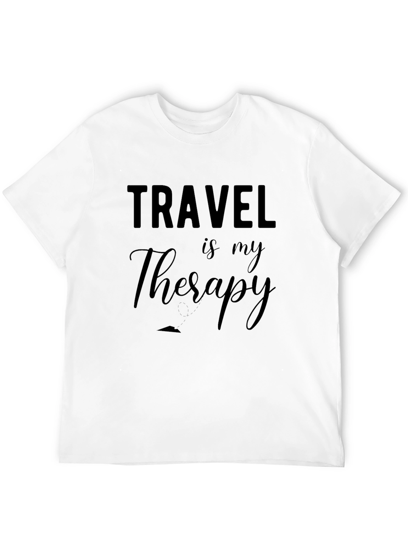 Travel is My Therapy T-Shirt - Black