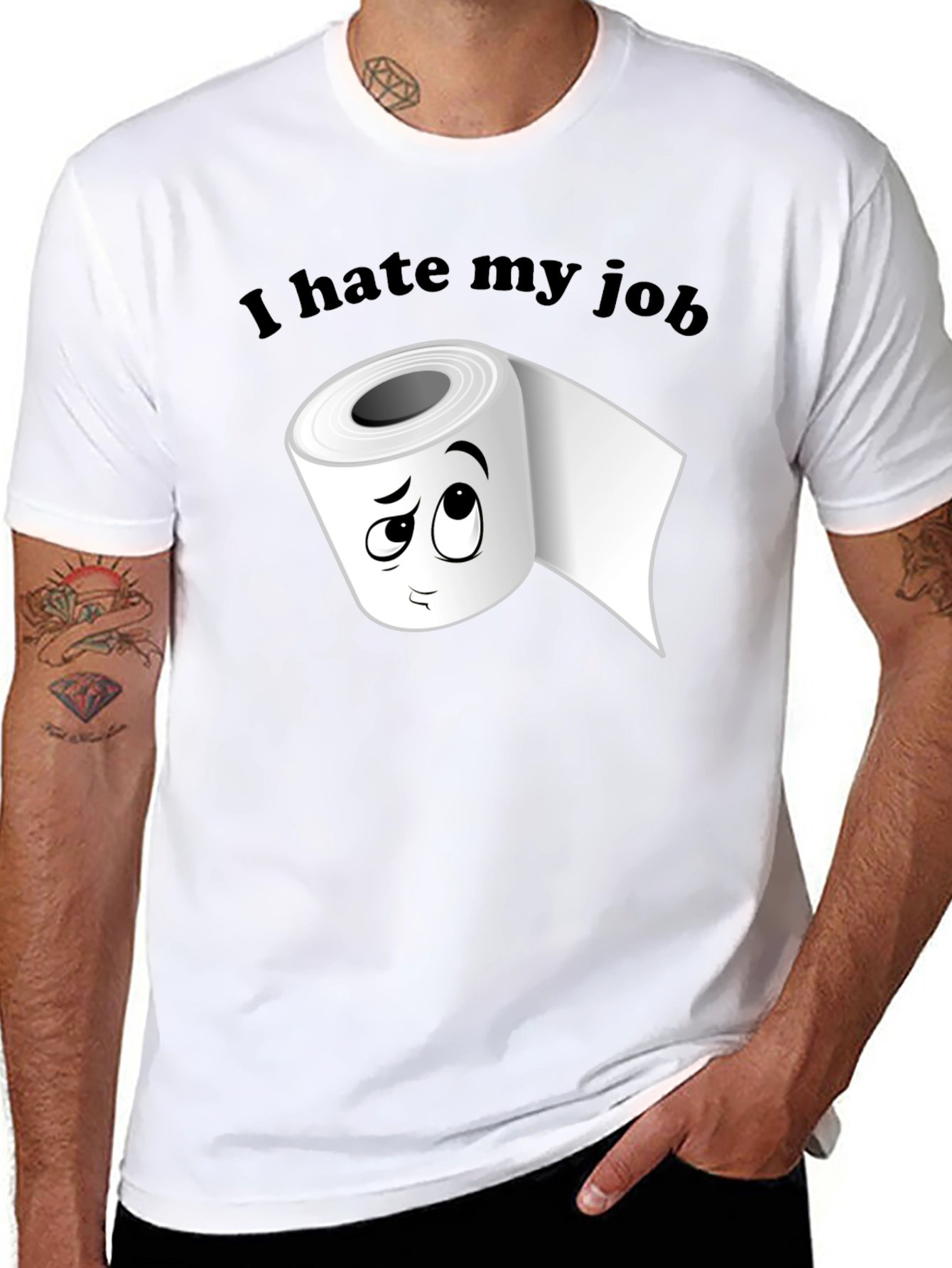 I Hate My Job Toilet Paper Graphic Tee