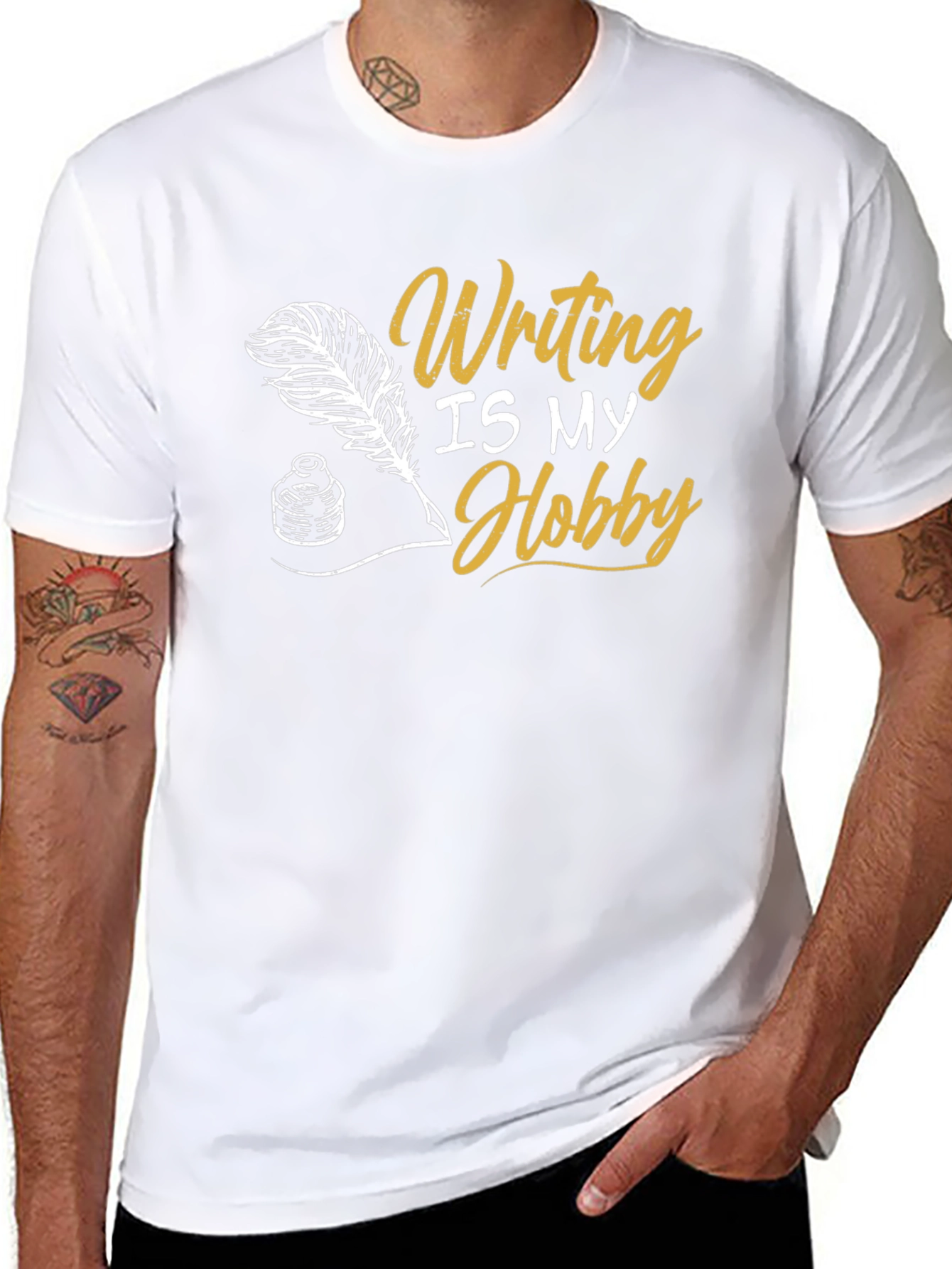 Writing Is My Hobby Black T-Shirt