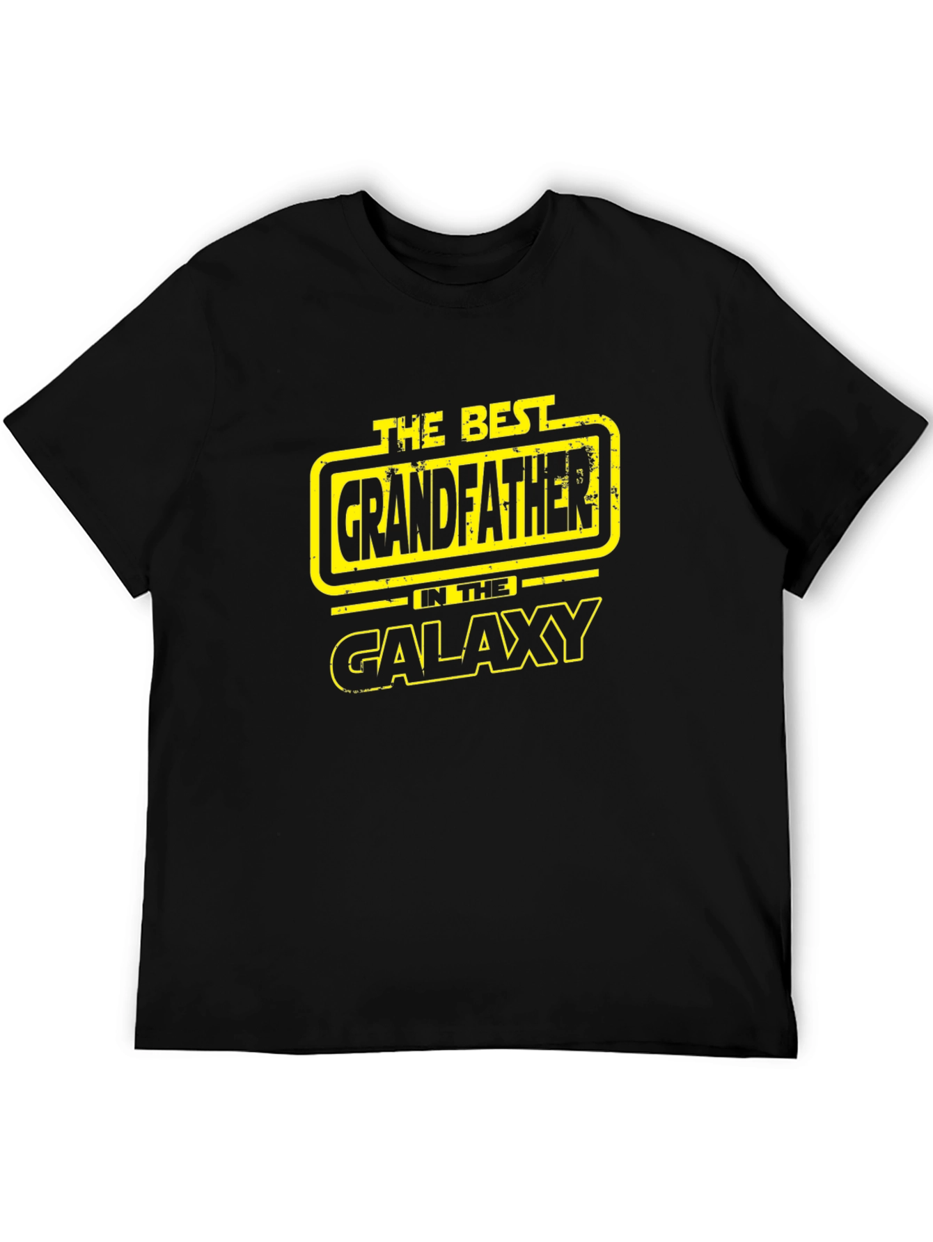 Best Grandfather in the Galaxy Black T-Shirt