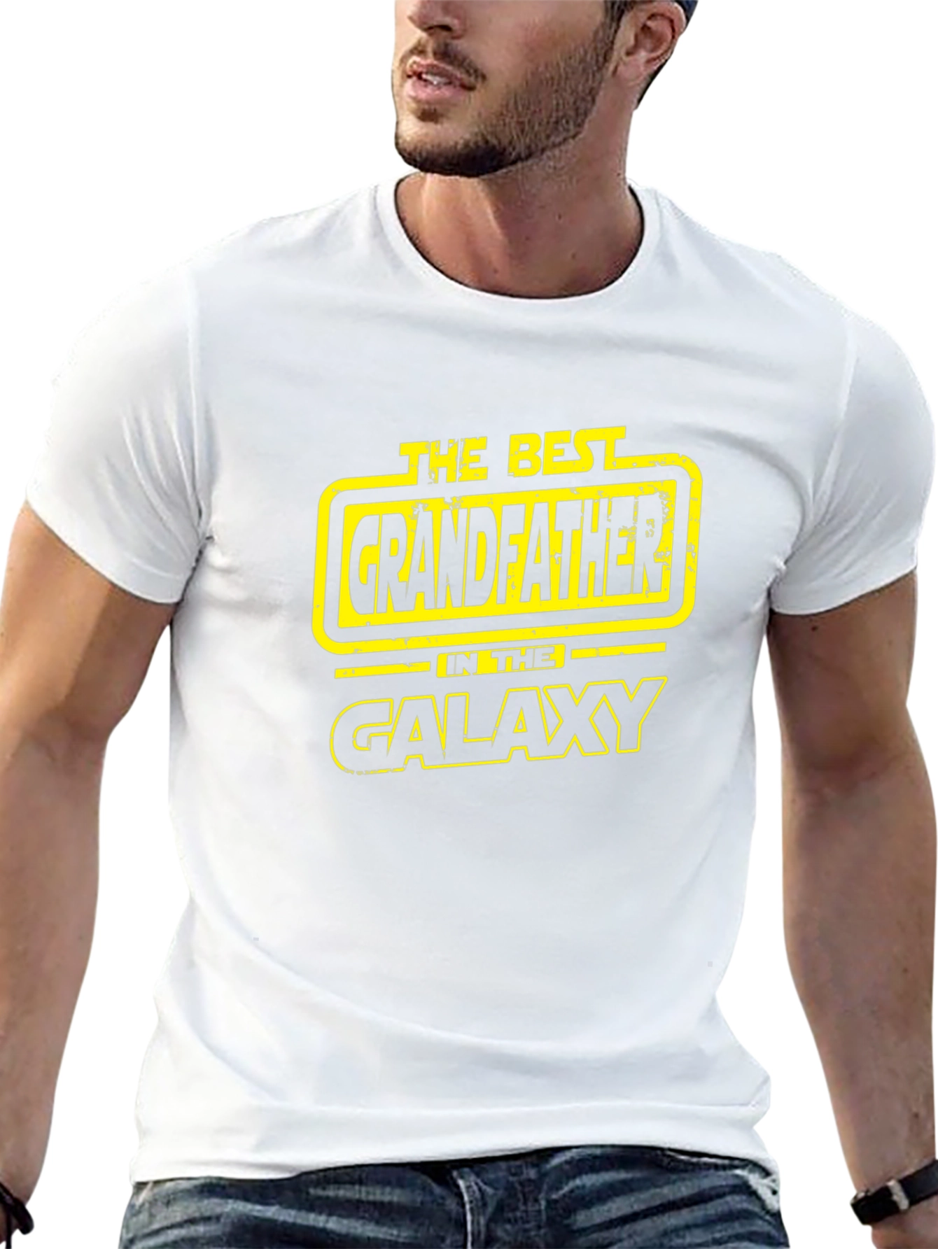 Best Grandfather in the Galaxy Black T-Shirt