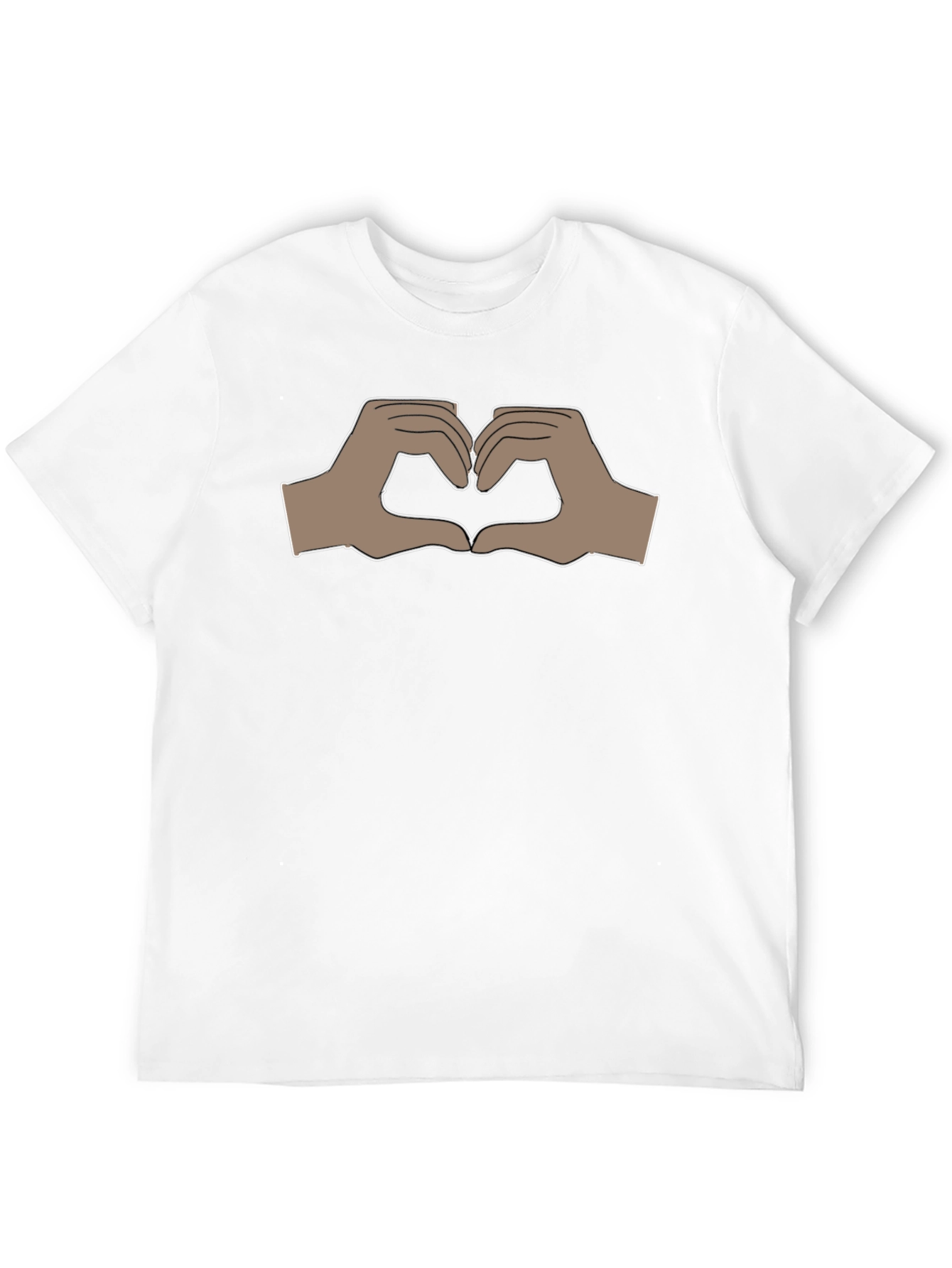 Heart Hands Graphic Black T-Shirt