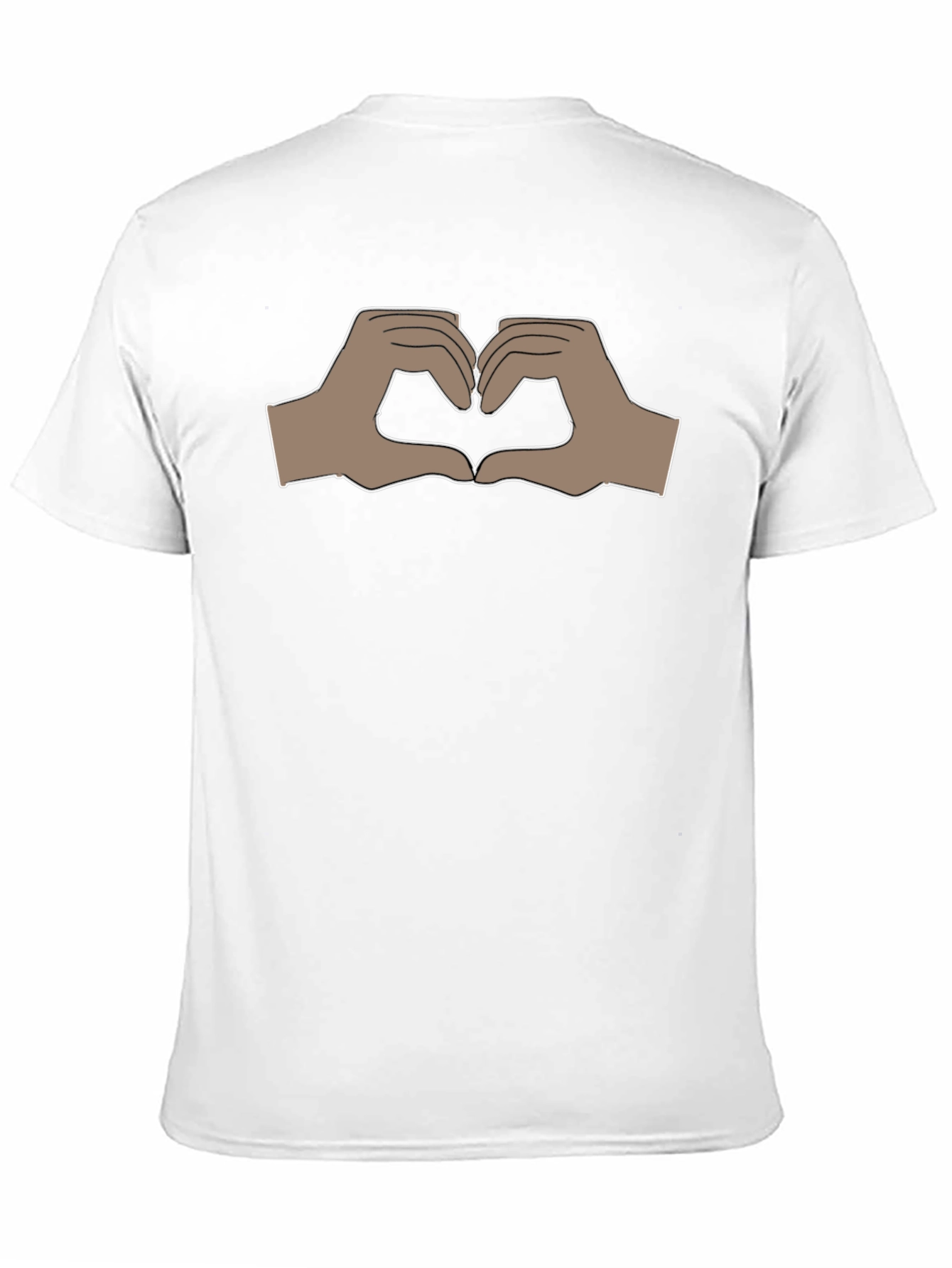 Heart Hands Graphic Black T-Shirt
