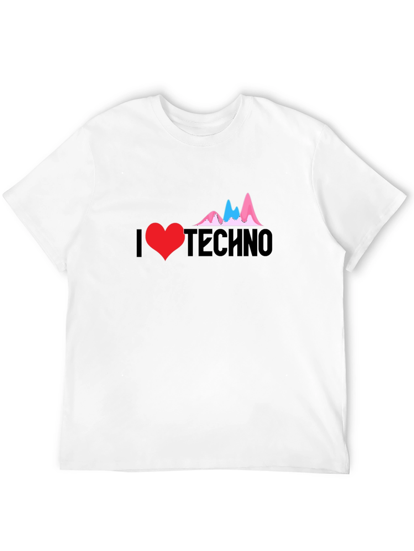 I Love Techno Graphic T-Shirt