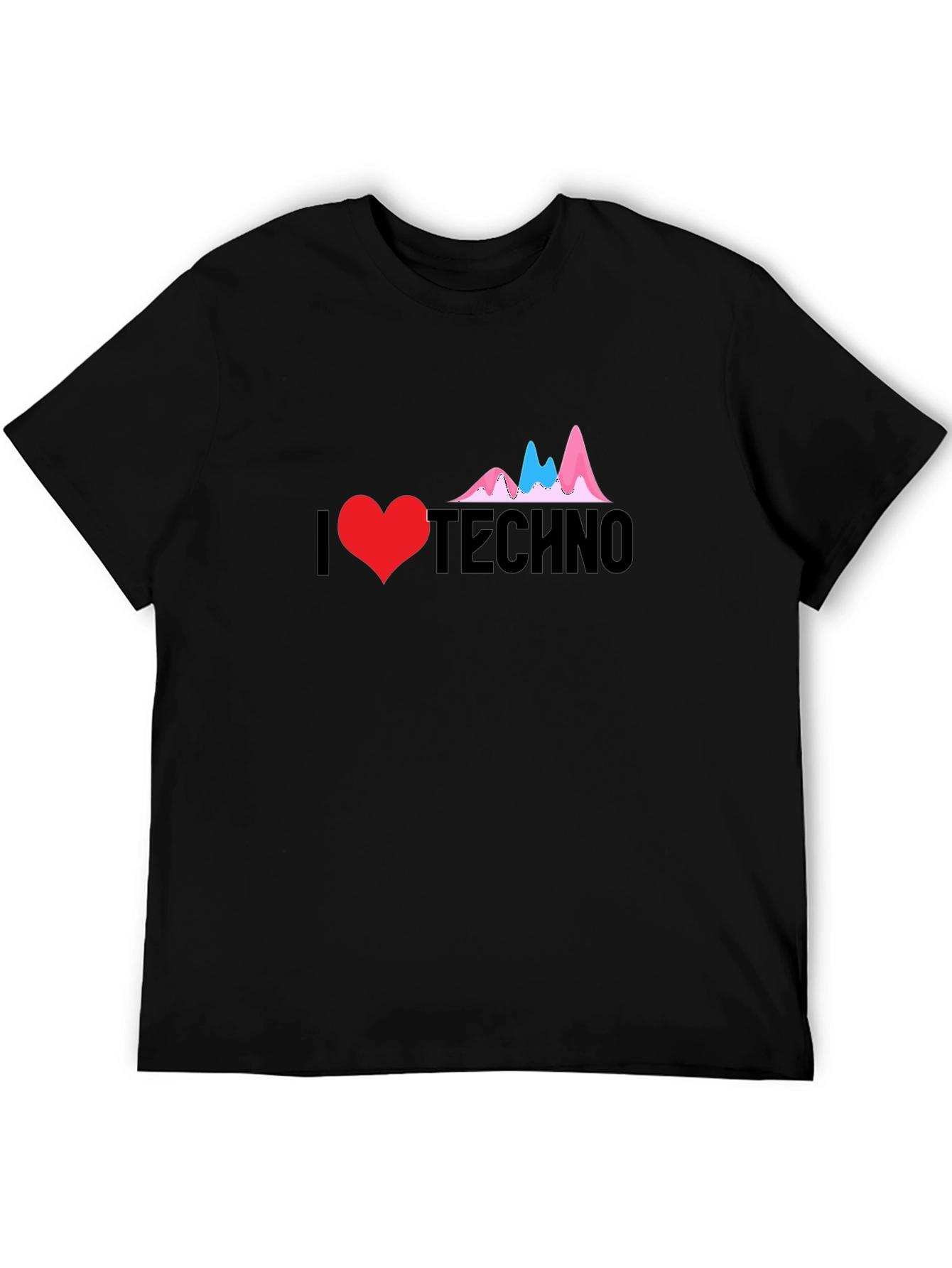 I Love Techno Graphic T-Shirt