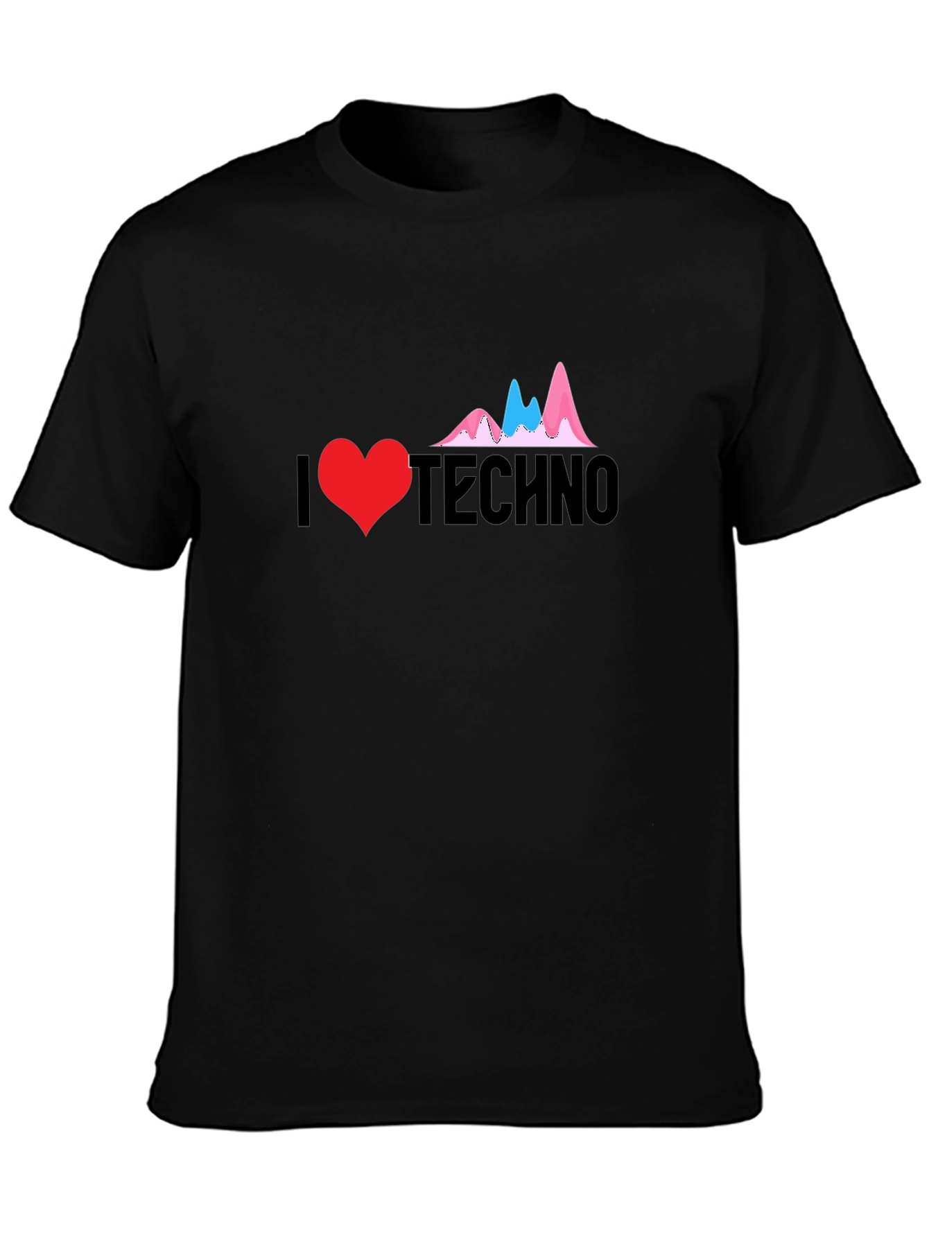 I Love Techno Graphic T-Shirt