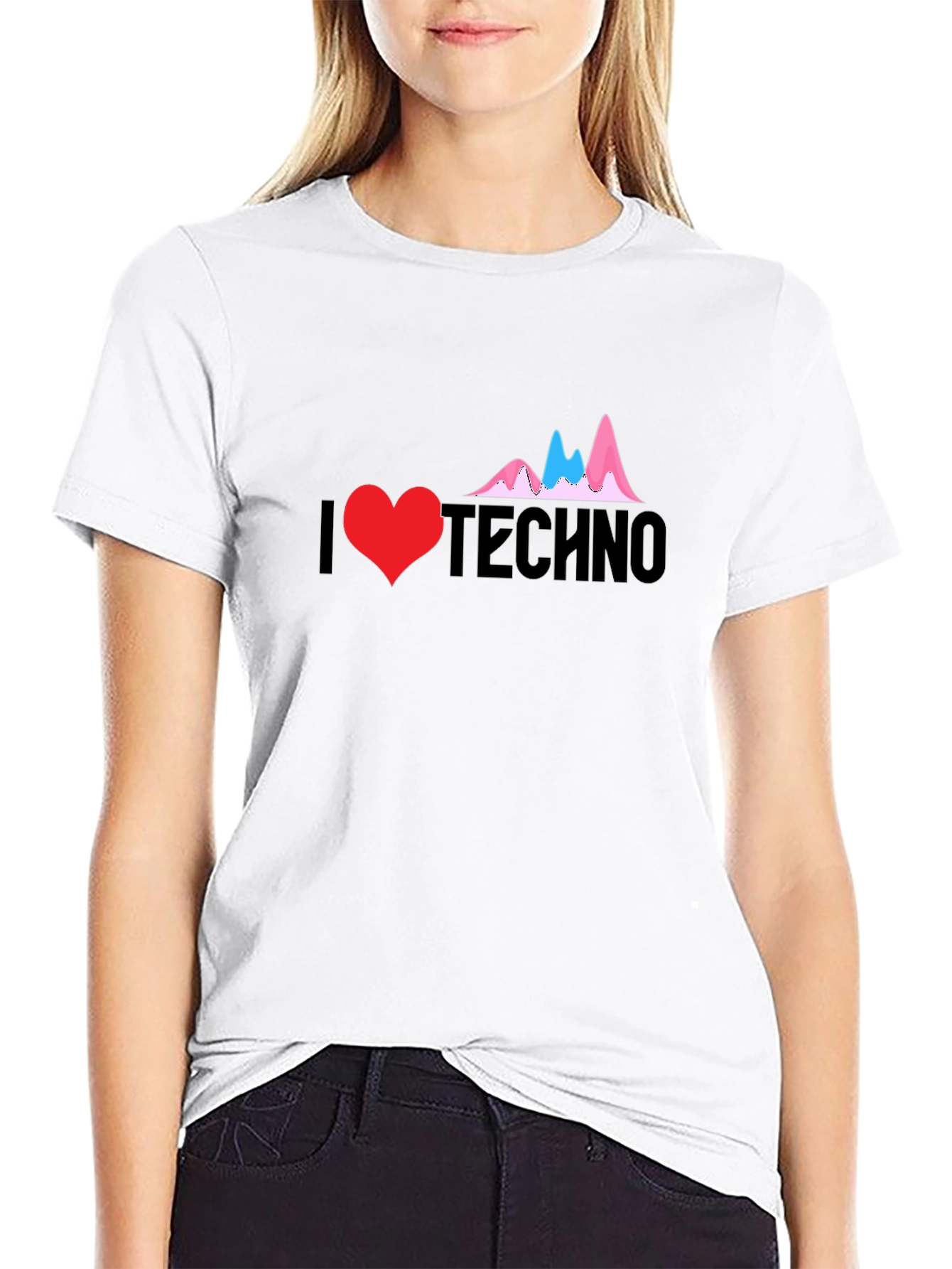 I Love Techno Graphic T-Shirt