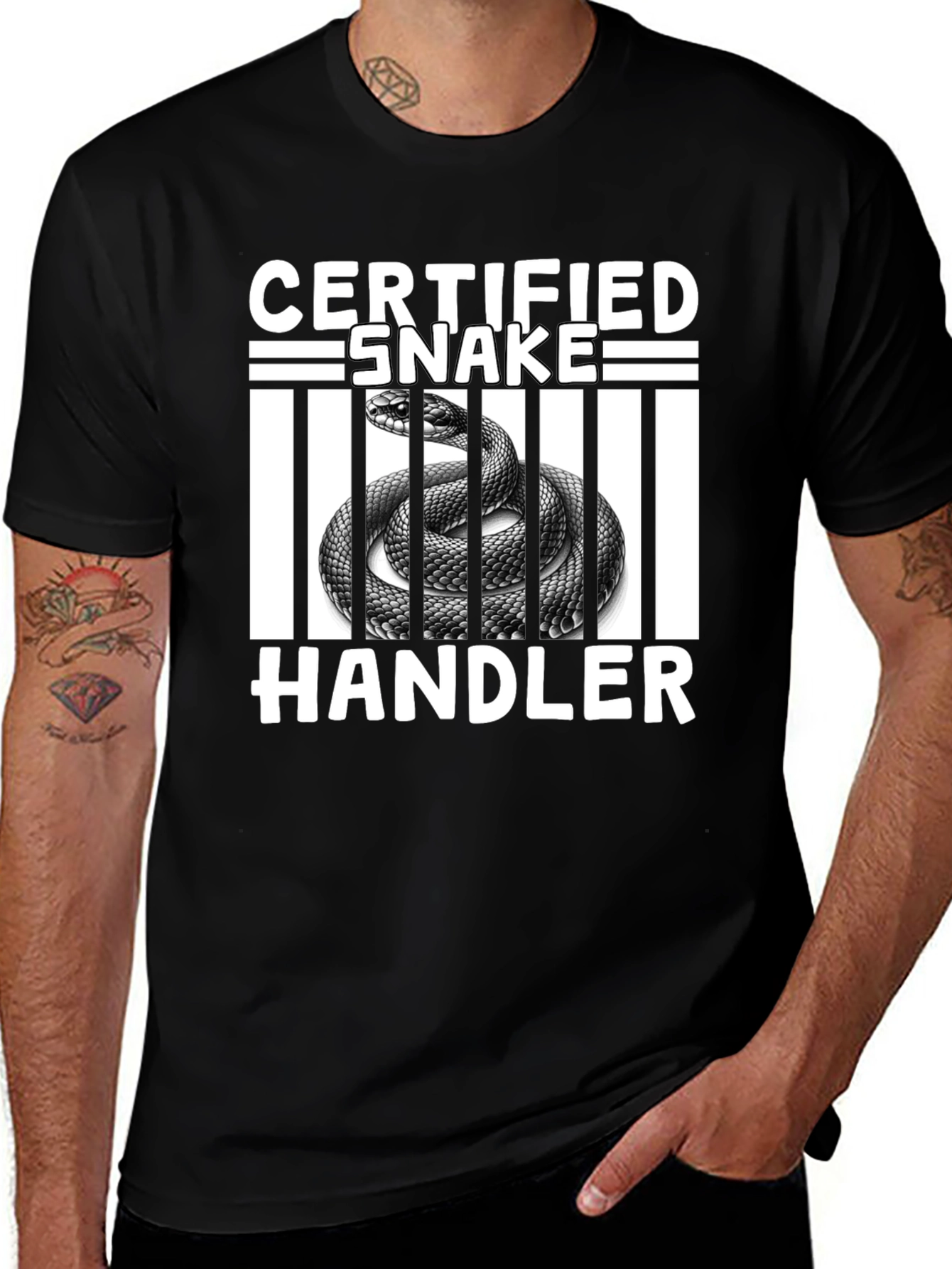 Certified Snake Handler Graphic T-Shirt