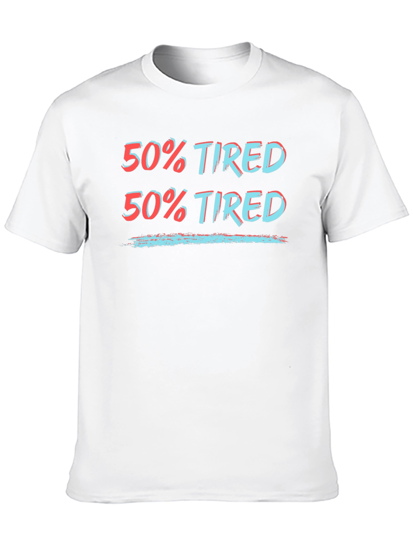 50% Tired Graphic Tee - Black