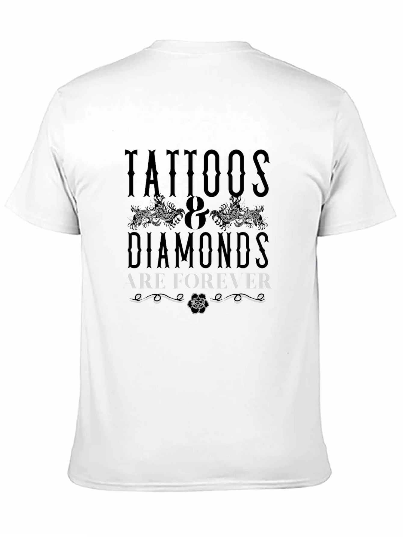 Tattoos & Diamonds Forever Black Graphic Tee