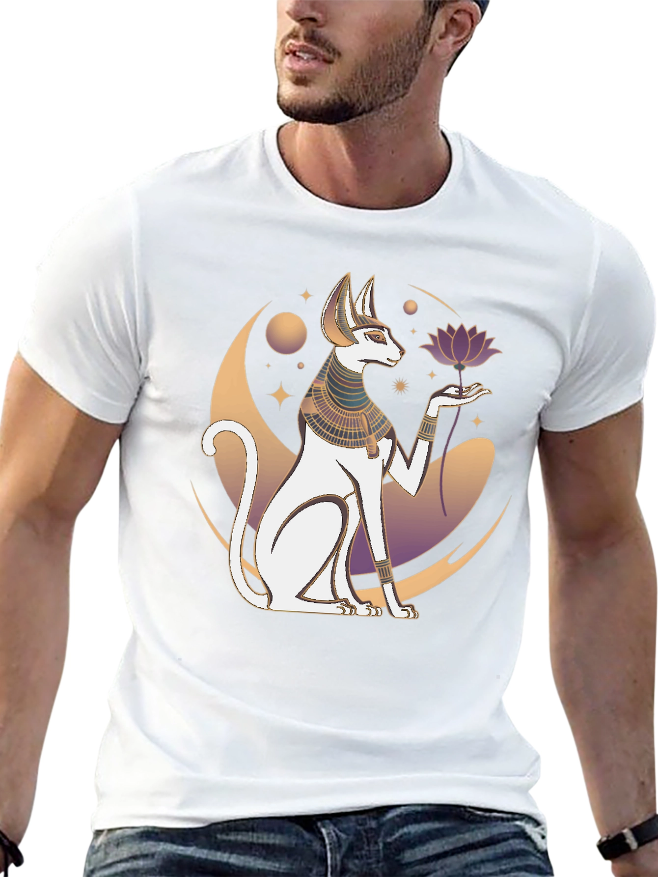 Egyptian Cat T-Shirt - Unique Graphic Tee