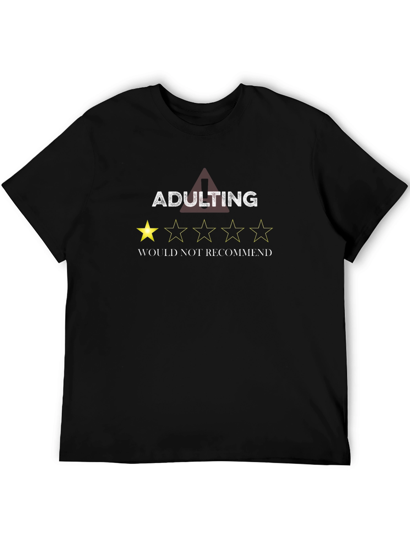 Adulting One-Star Review Graphic T-Shirt