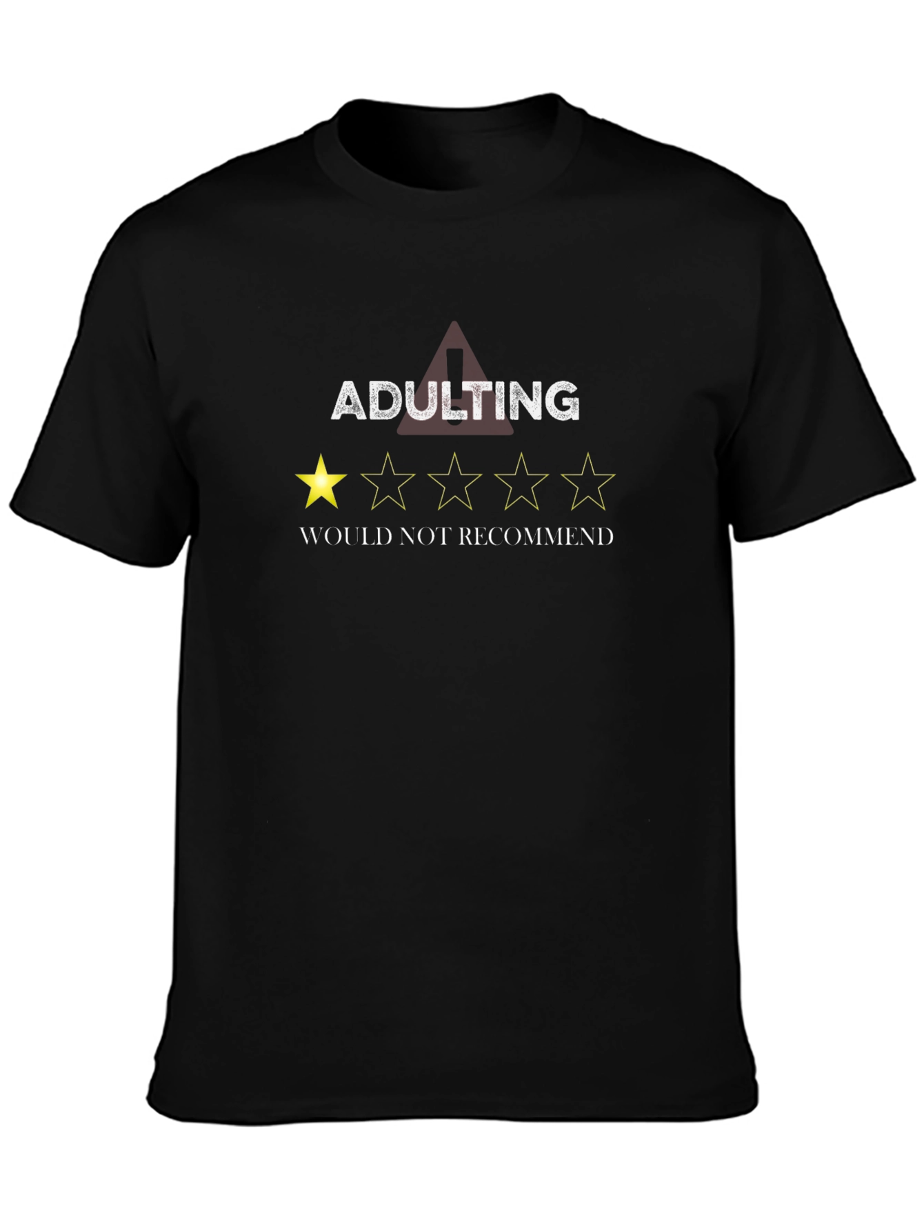 Adulting One-Star Review Graphic T-Shirt