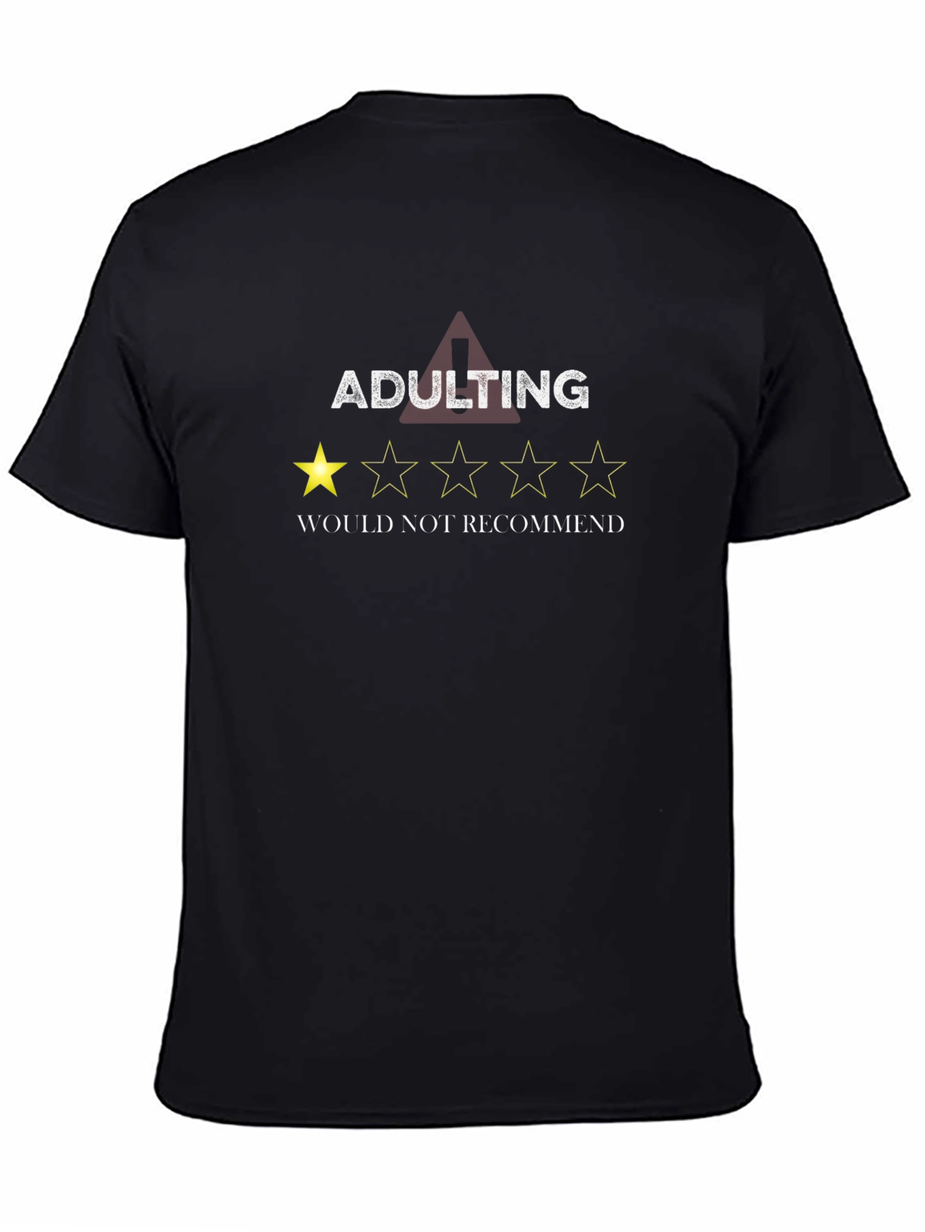 Adulting One-Star Review Graphic T-Shirt