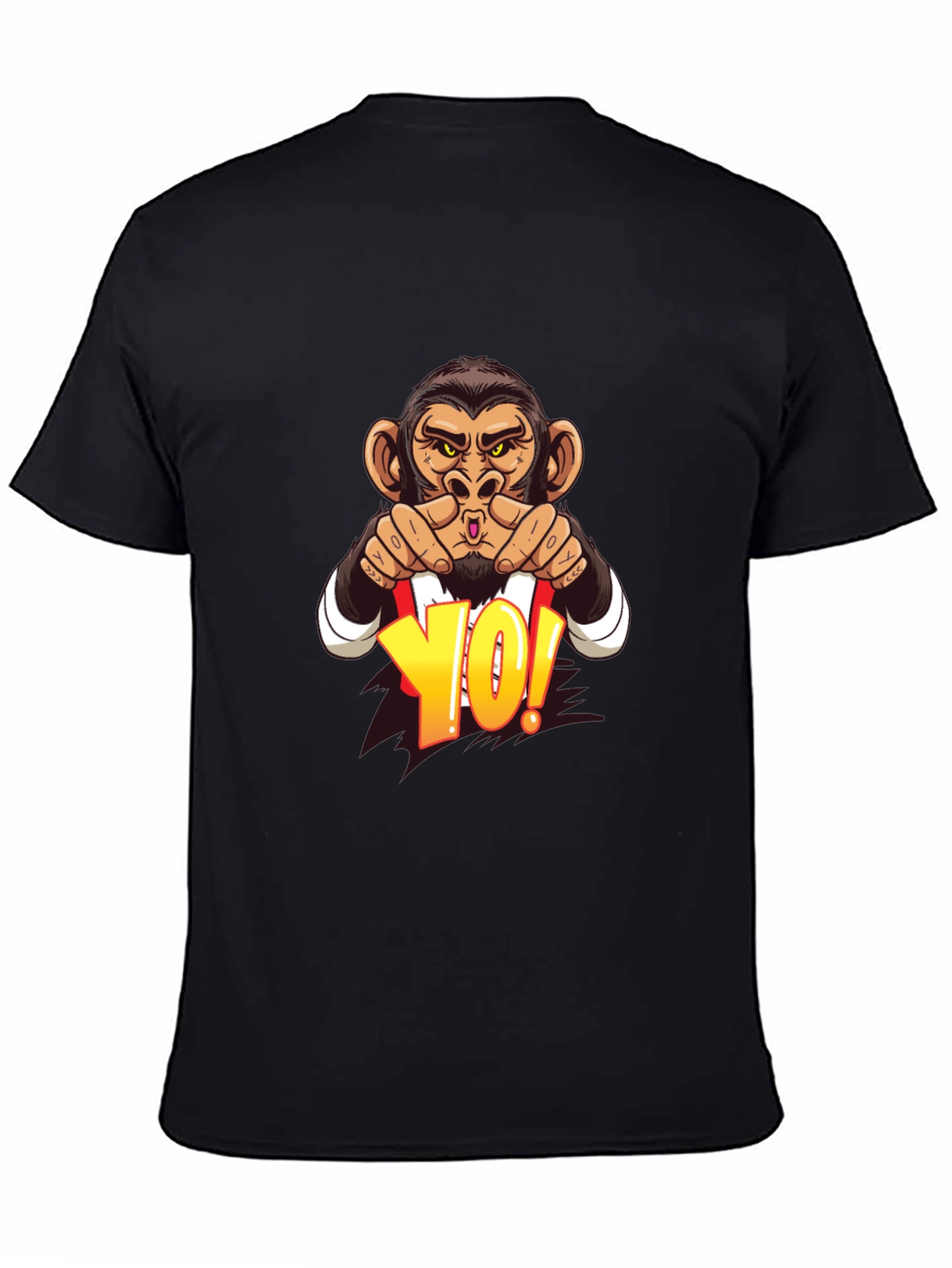 Monkey Yo! Graphic Print T-Shirt - Casual Style