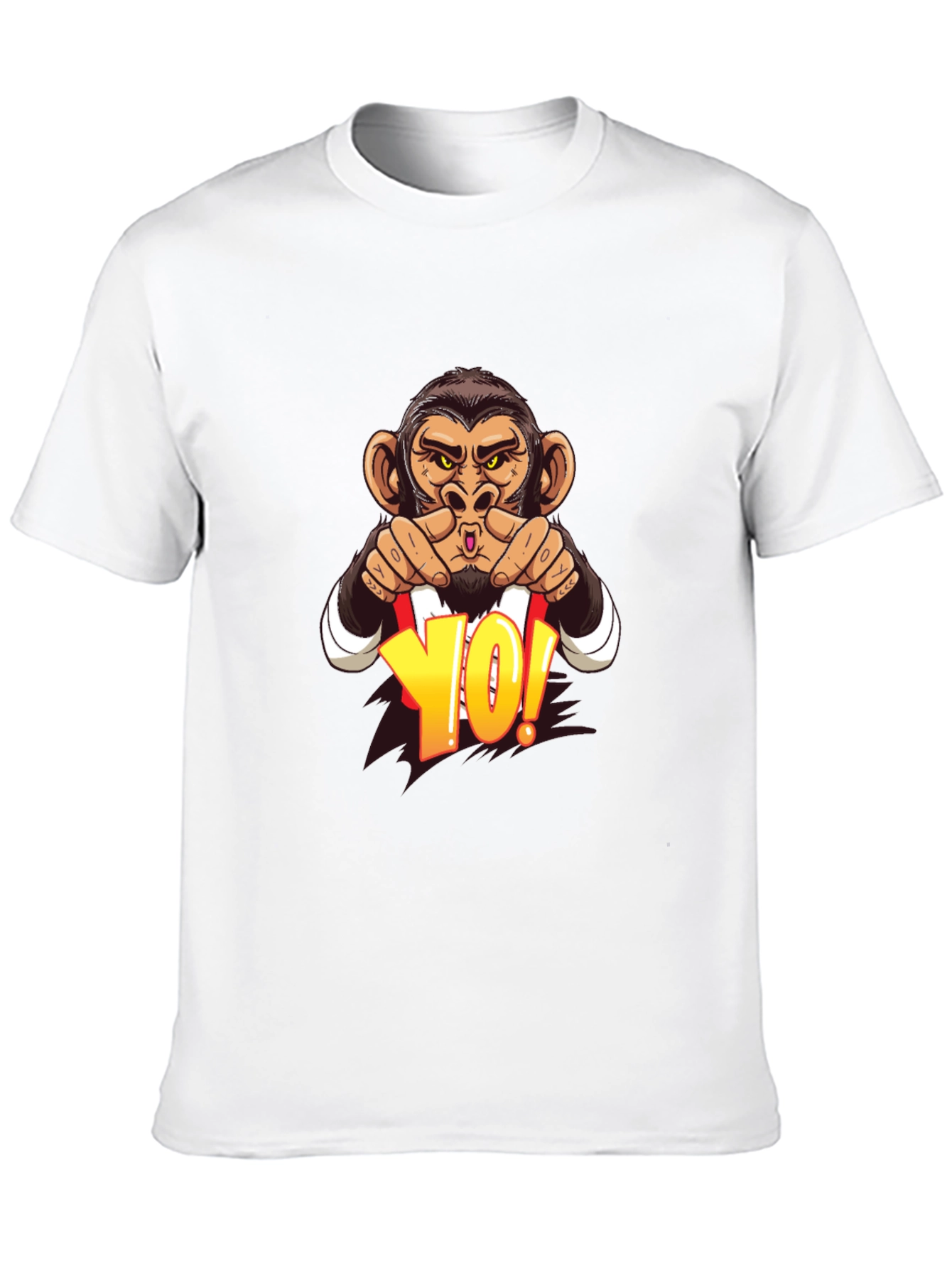 Monkey Yo! Graphic Print T-Shirt - Casual Style
