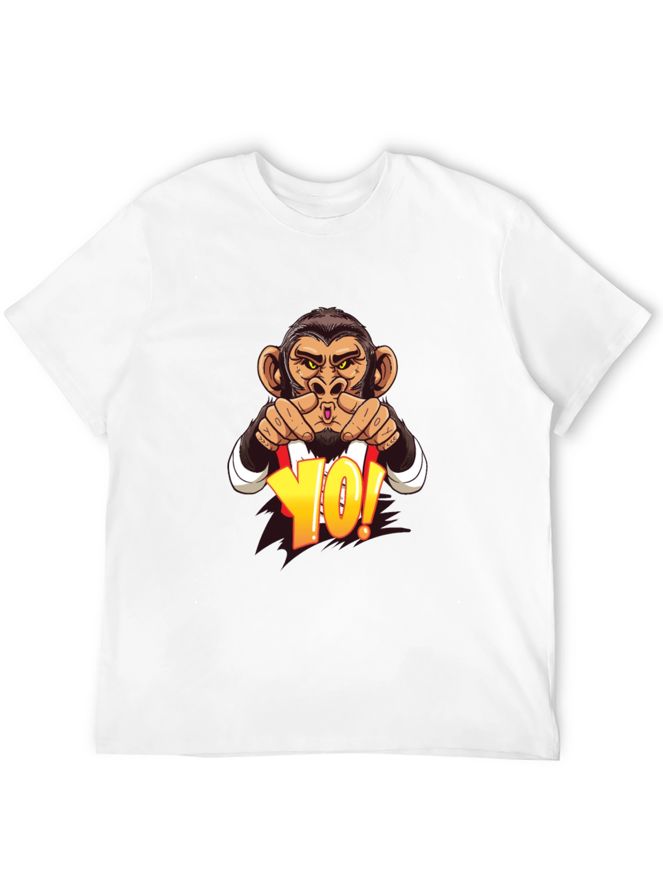 Monkey Yo! Graphic Print T-Shirt - Casual Style