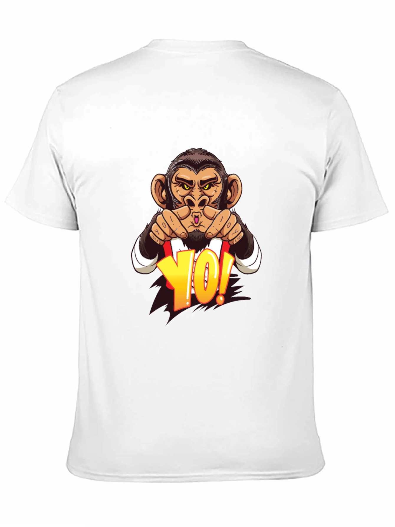 Monkey Yo! Graphic Print T-Shirt - Casual Style