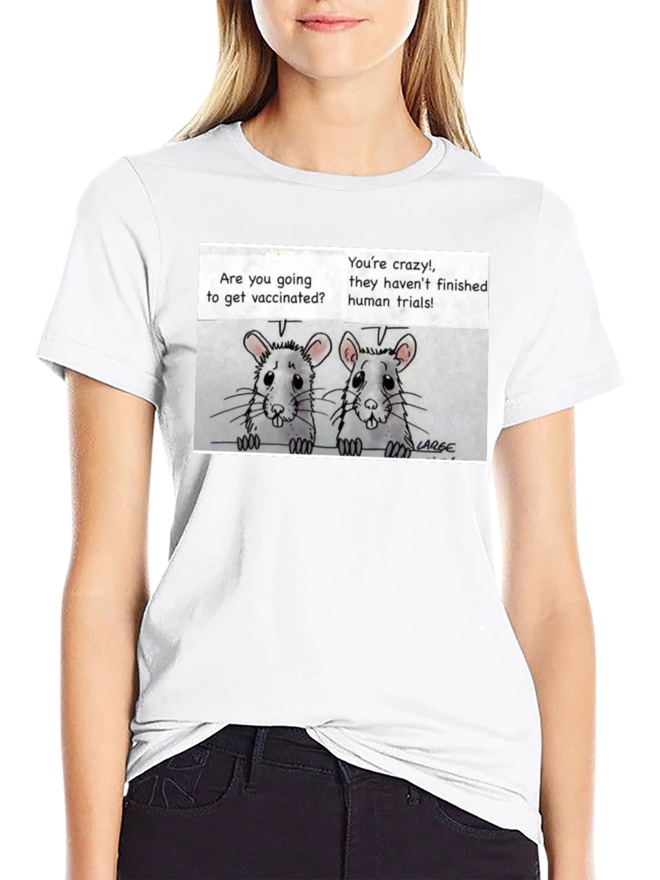 Vaccine Humor T-Shirt: Rat Trials Design