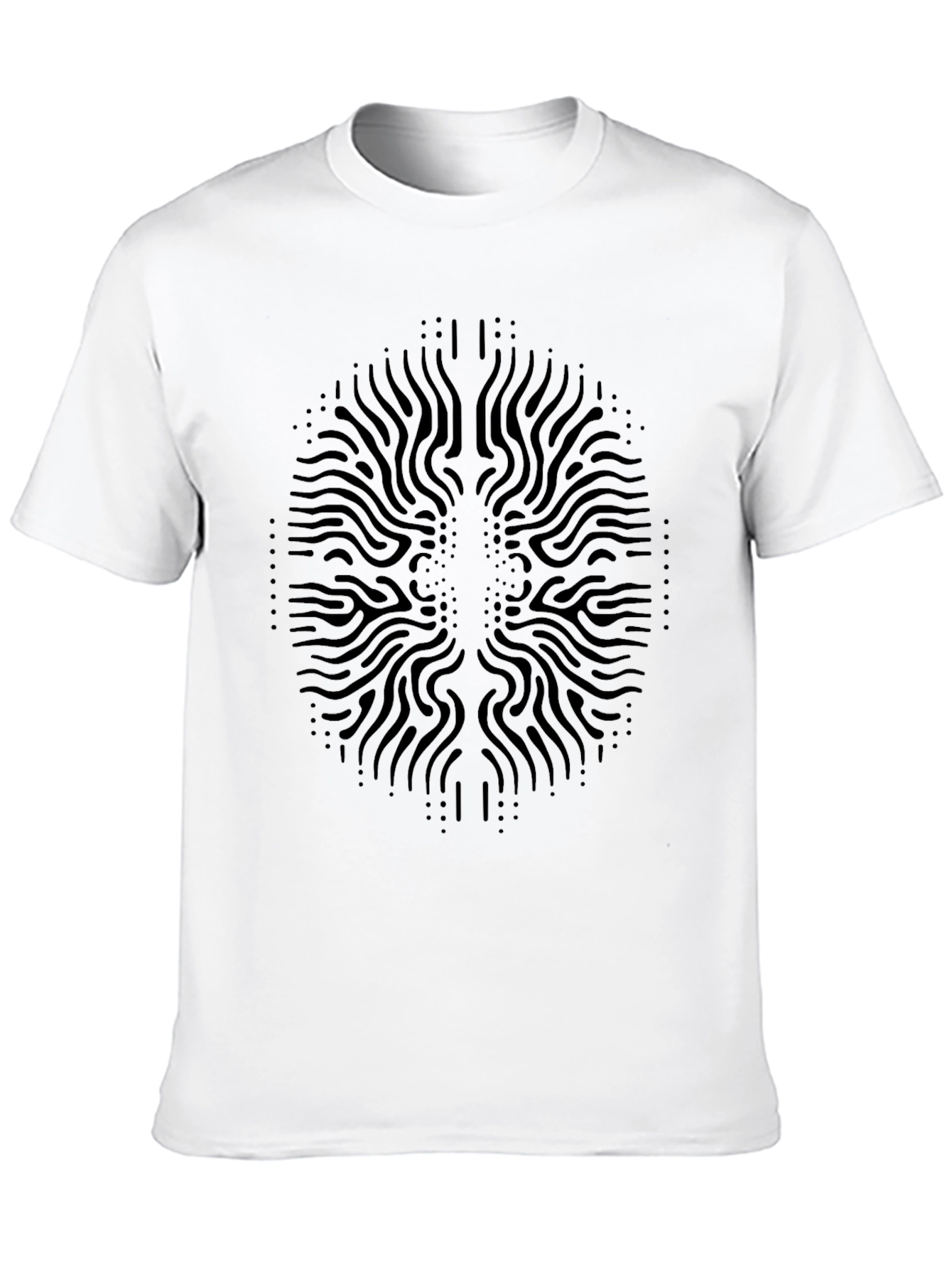 Abstract Pattern Black T-Shirt