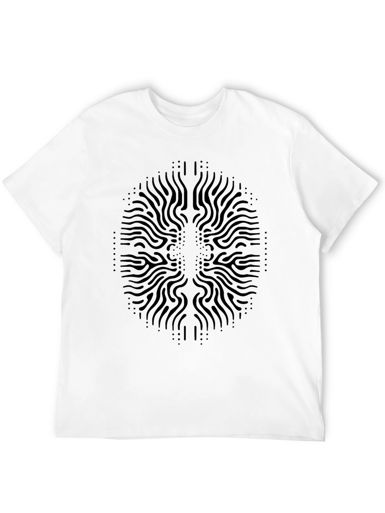 Abstract Pattern Black T-Shirt