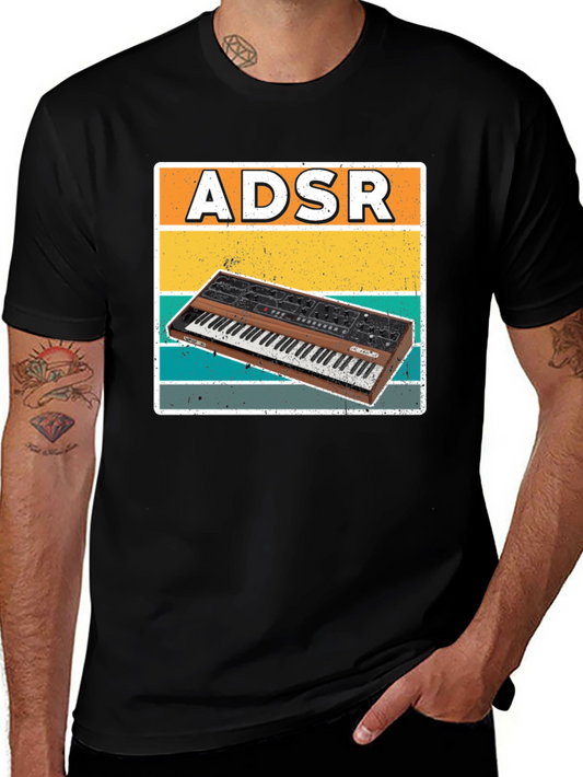 ADSR Synthesizer T-Shirt - Vintage Synth Music Lover Tee