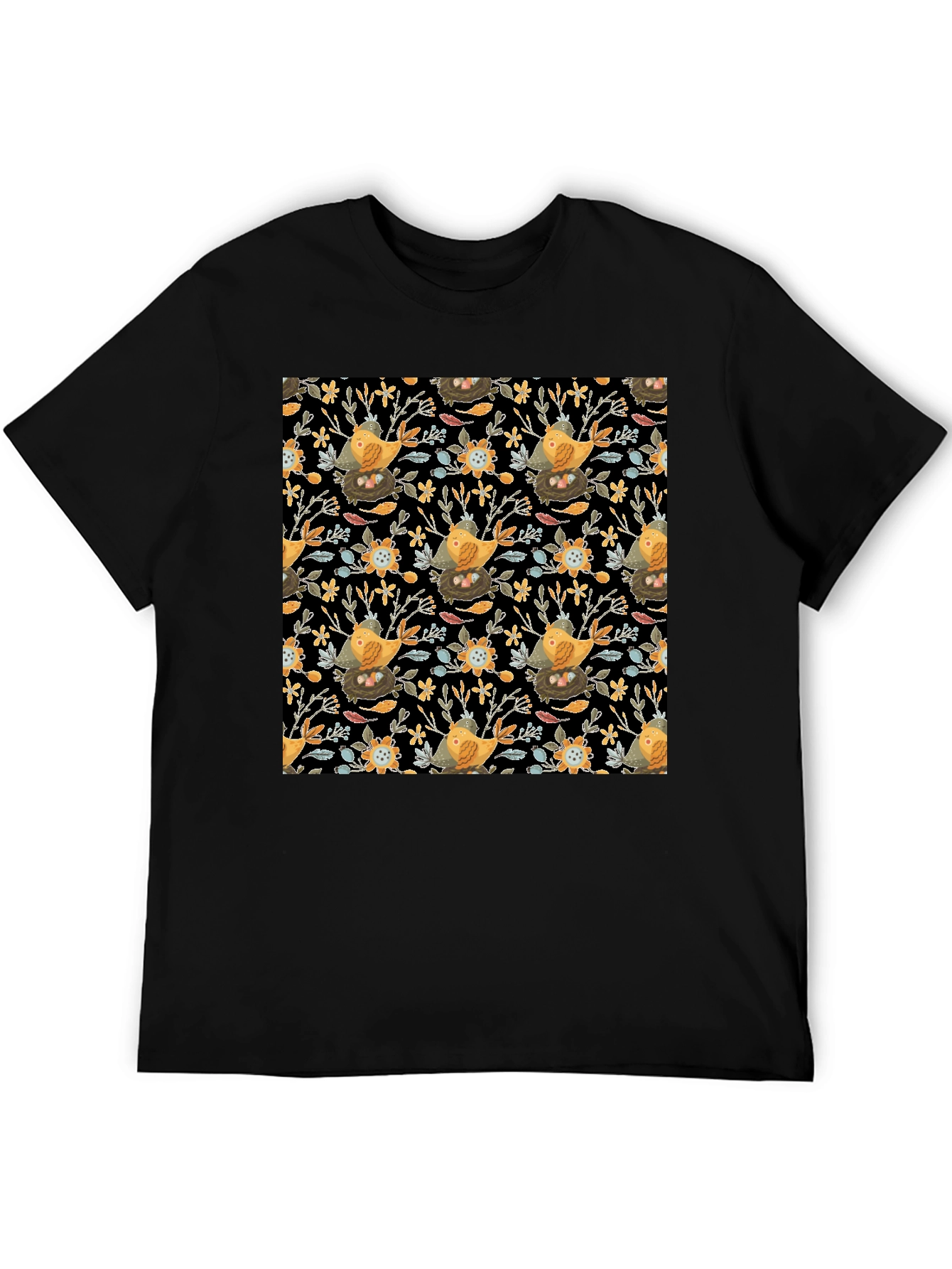 Bird & Nest Patterned Graphic Tee
