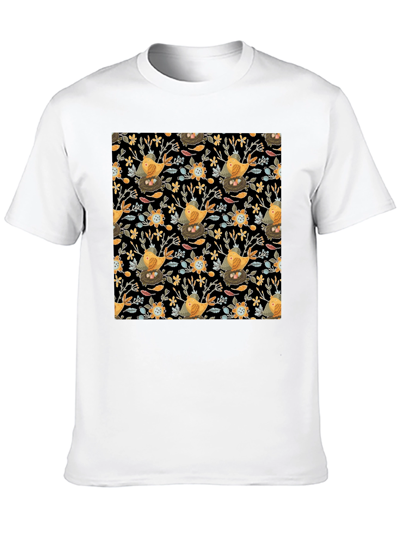 Bird & Nest Patterned Graphic Tee