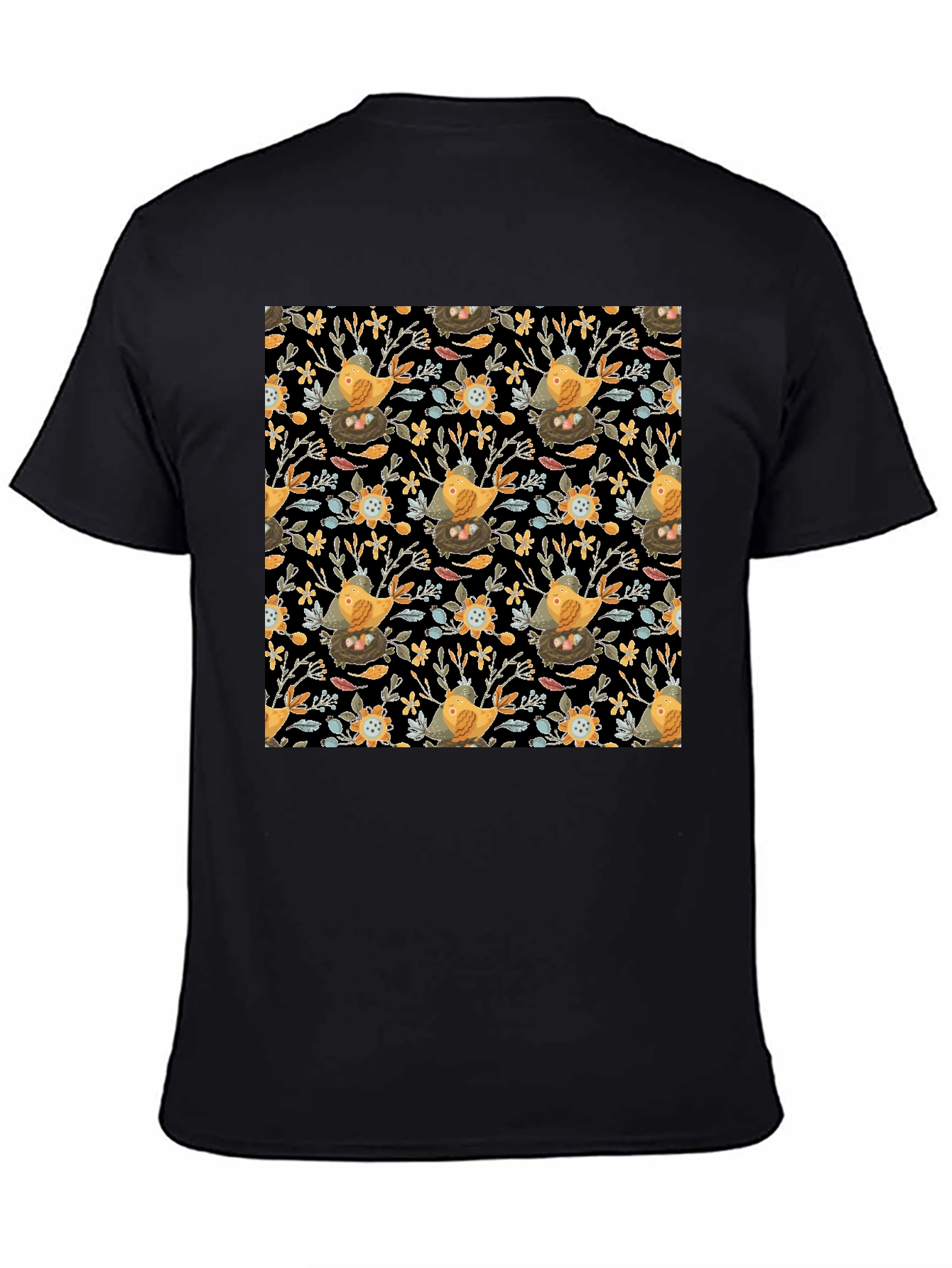 Bird & Nest Patterned Graphic Tee