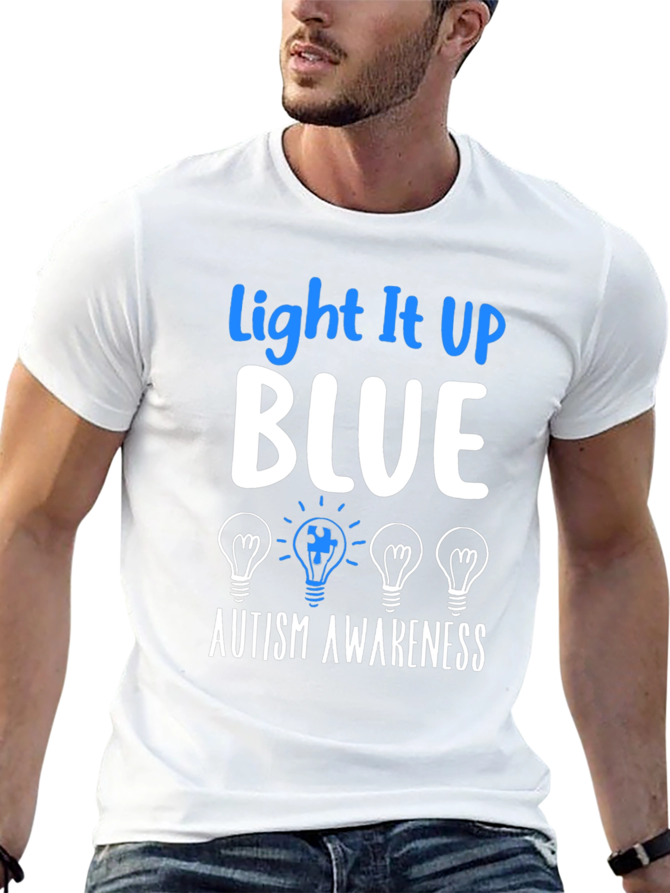 Light It Up Blue Autism Awareness T-Shirt
