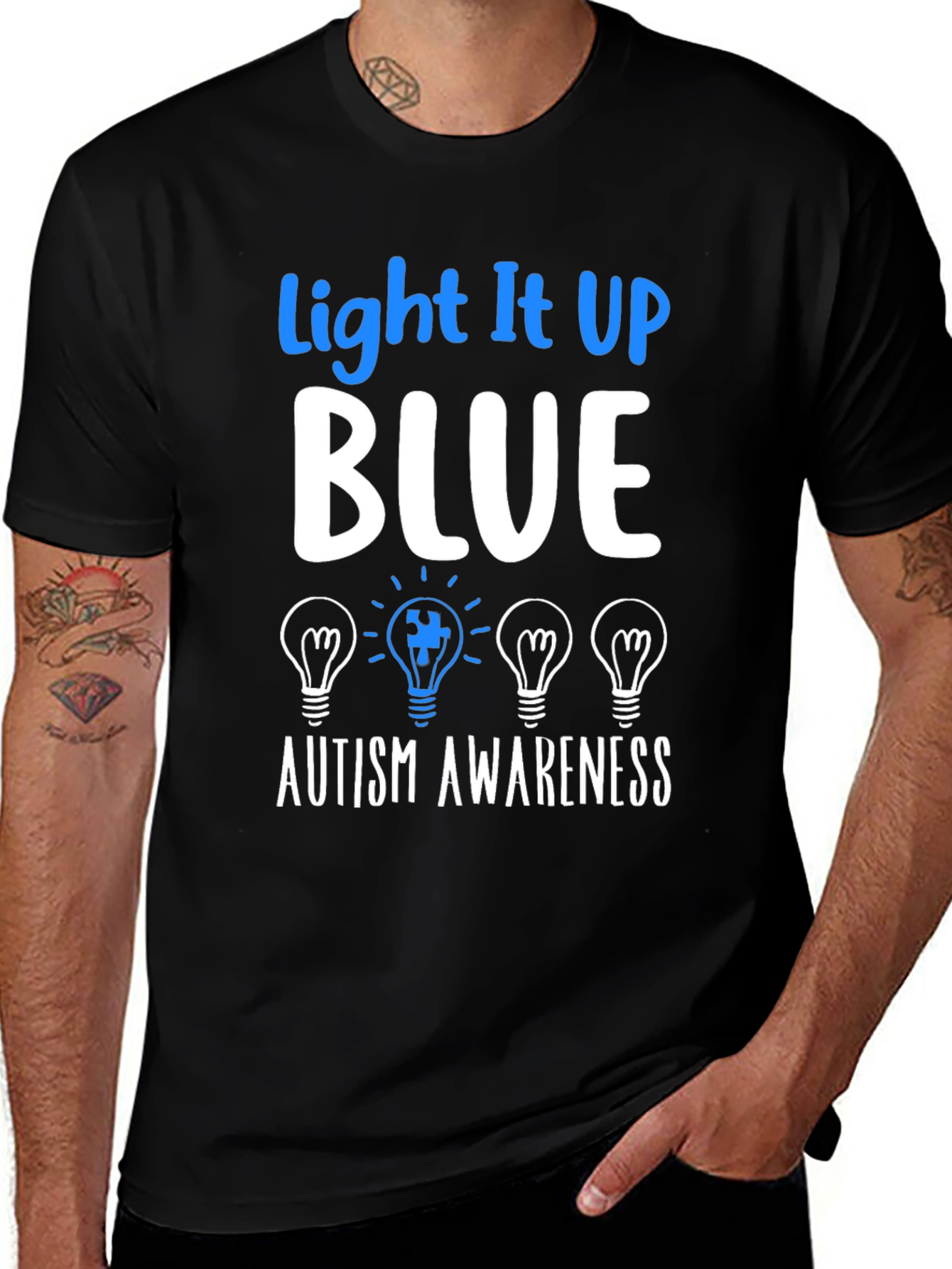 Light It Up Blue Autism Awareness T-Shirt