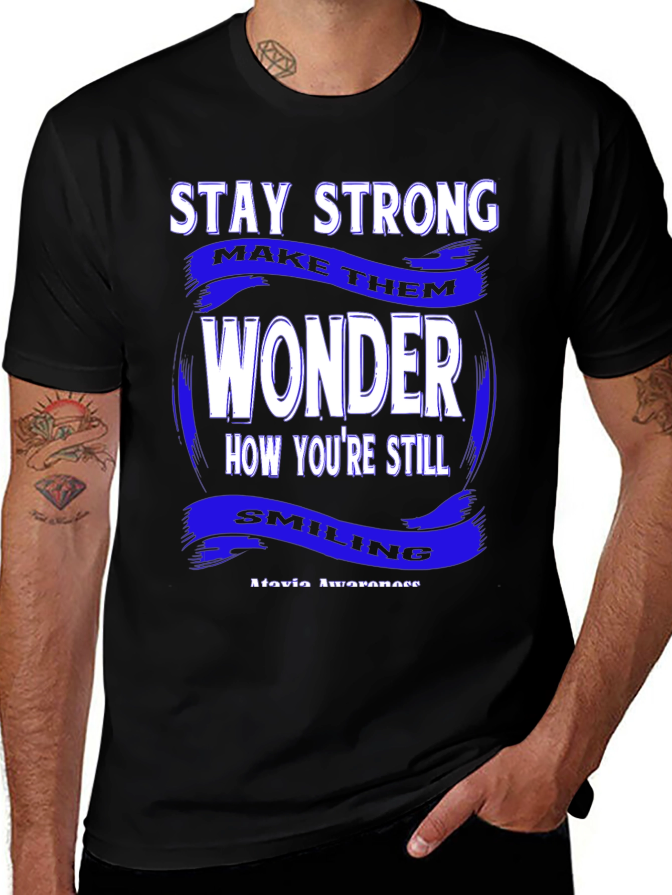 Stay Strong Graphic Tee - Black