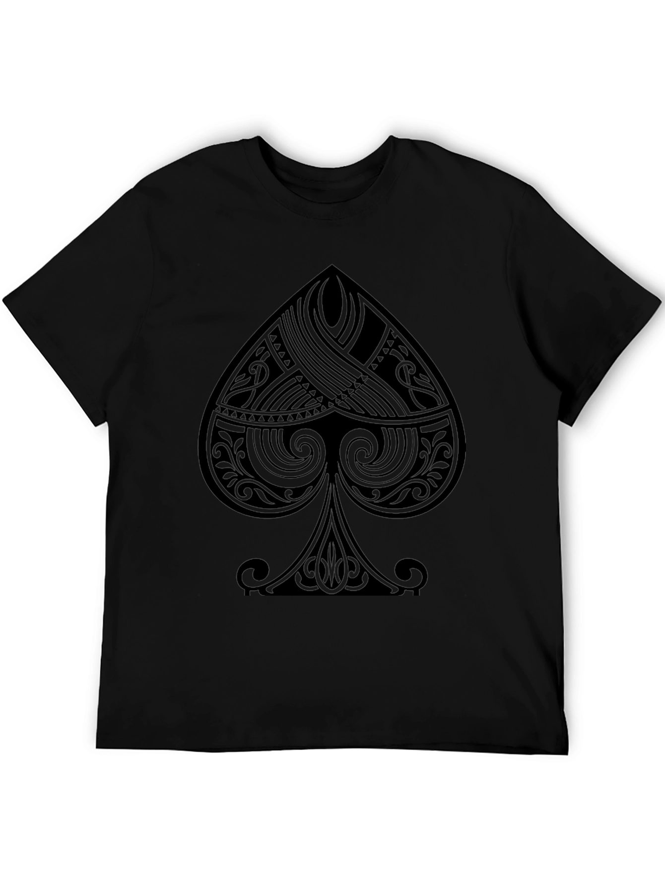 Stylish Black Spade Graphic T-Shirt