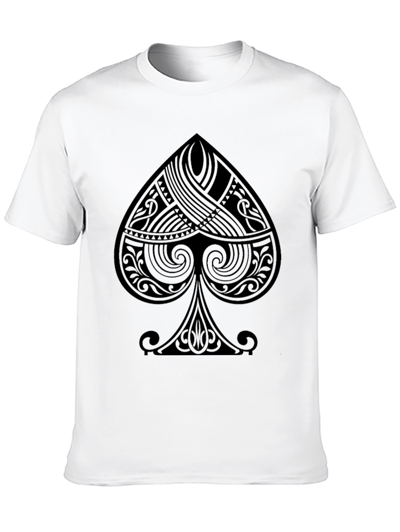 Stylish Black Spade Graphic T-Shirt