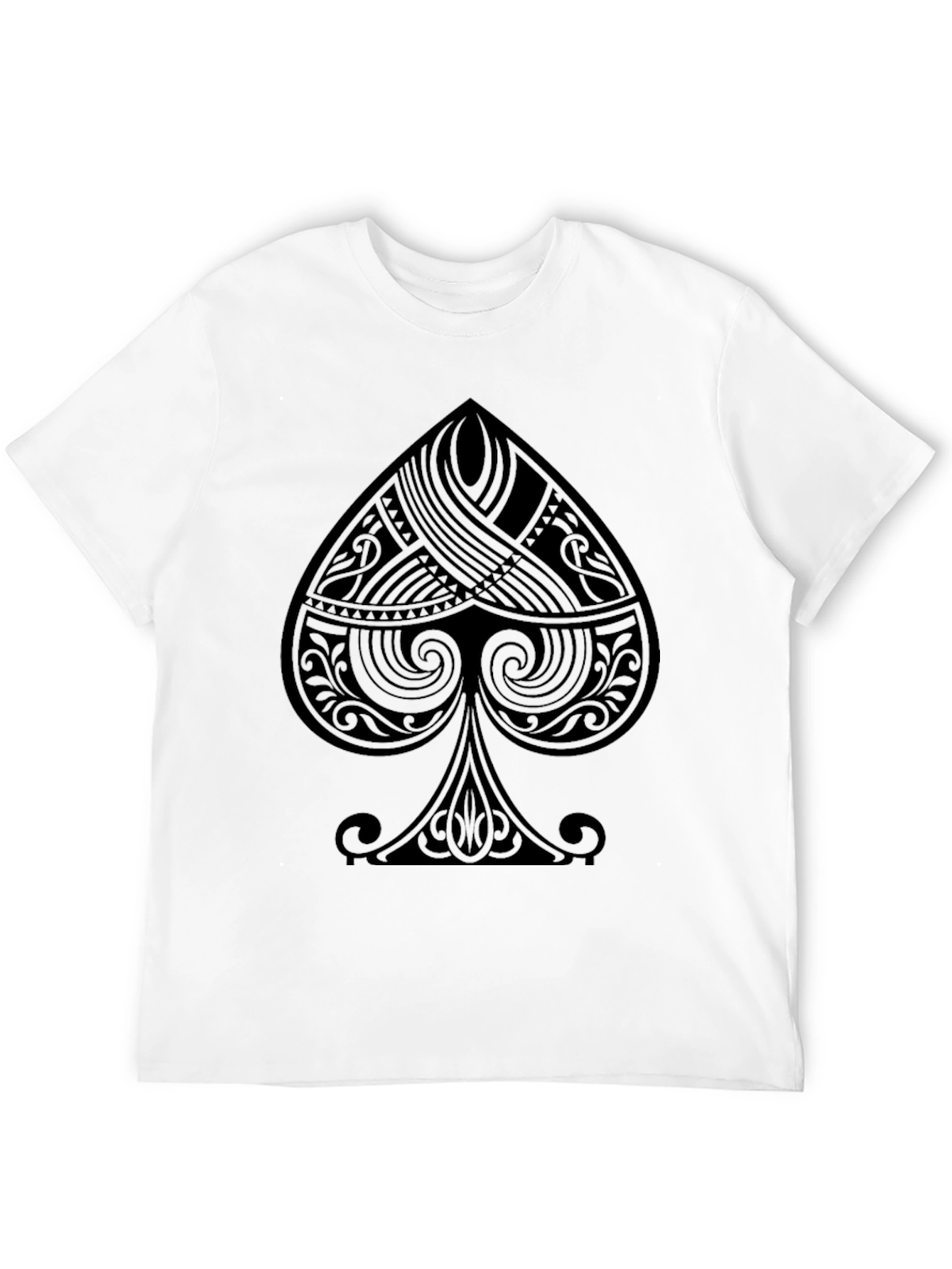 Stylish Black Spade Graphic T-Shirt