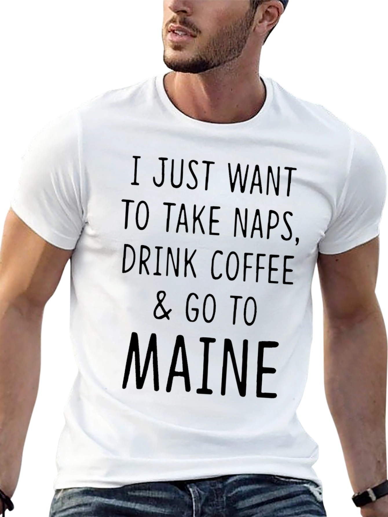 Naps Coffee Maine Black T-Shirt