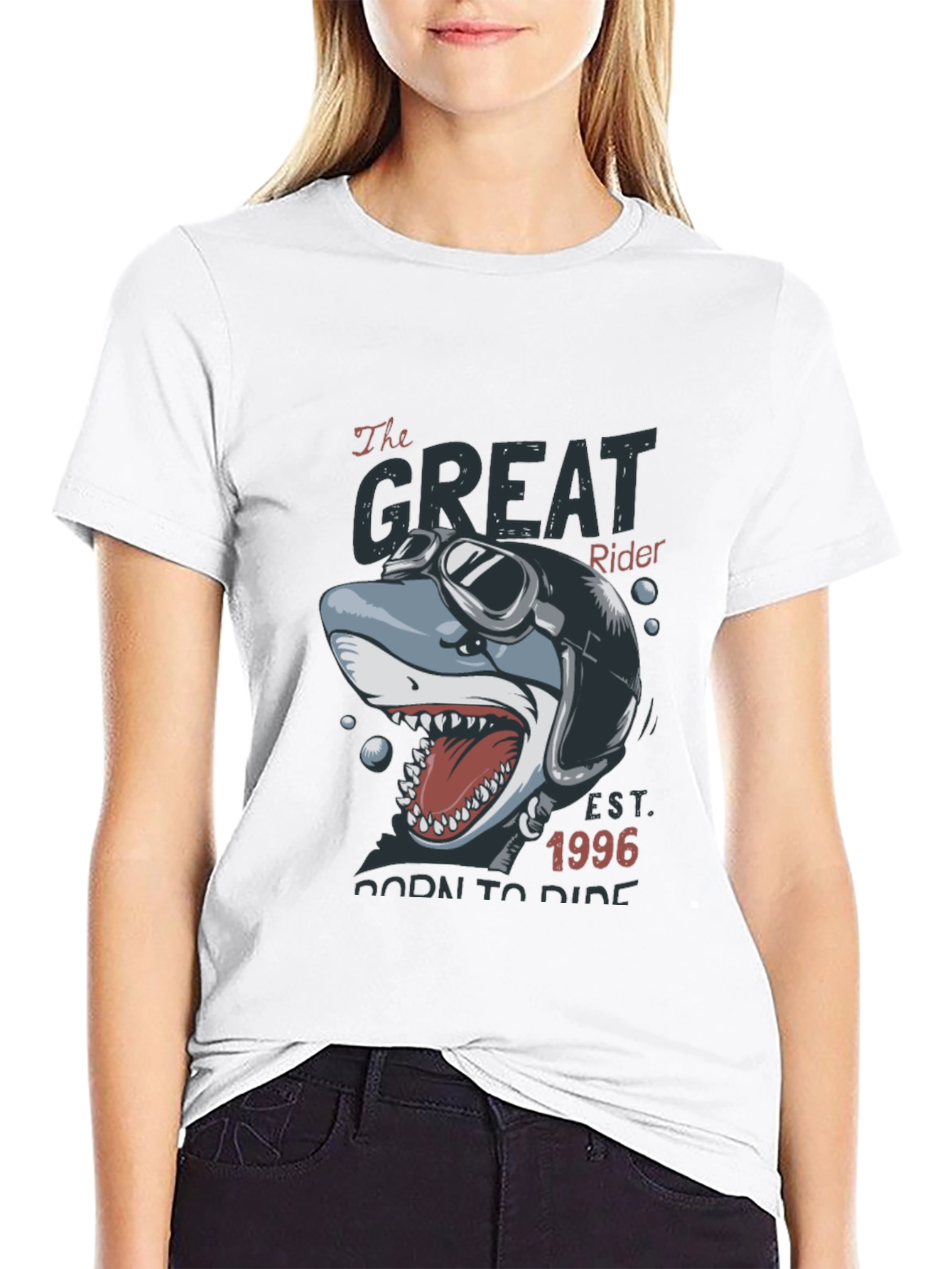 The Great Rider Shark Graphic T-Shirt