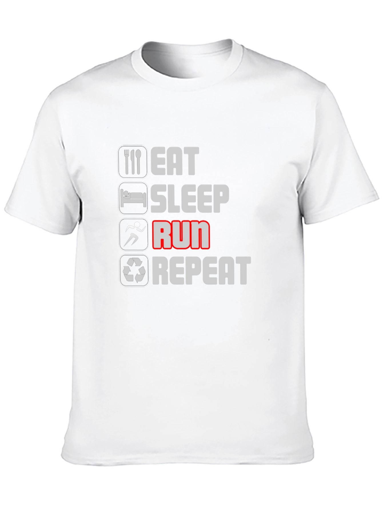 Eat Sleep Run Repeat Black T-Shirt