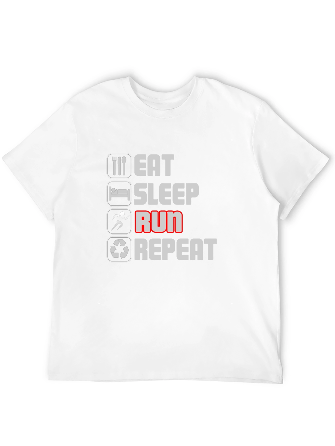Eat Sleep Run Repeat Black T-Shirt